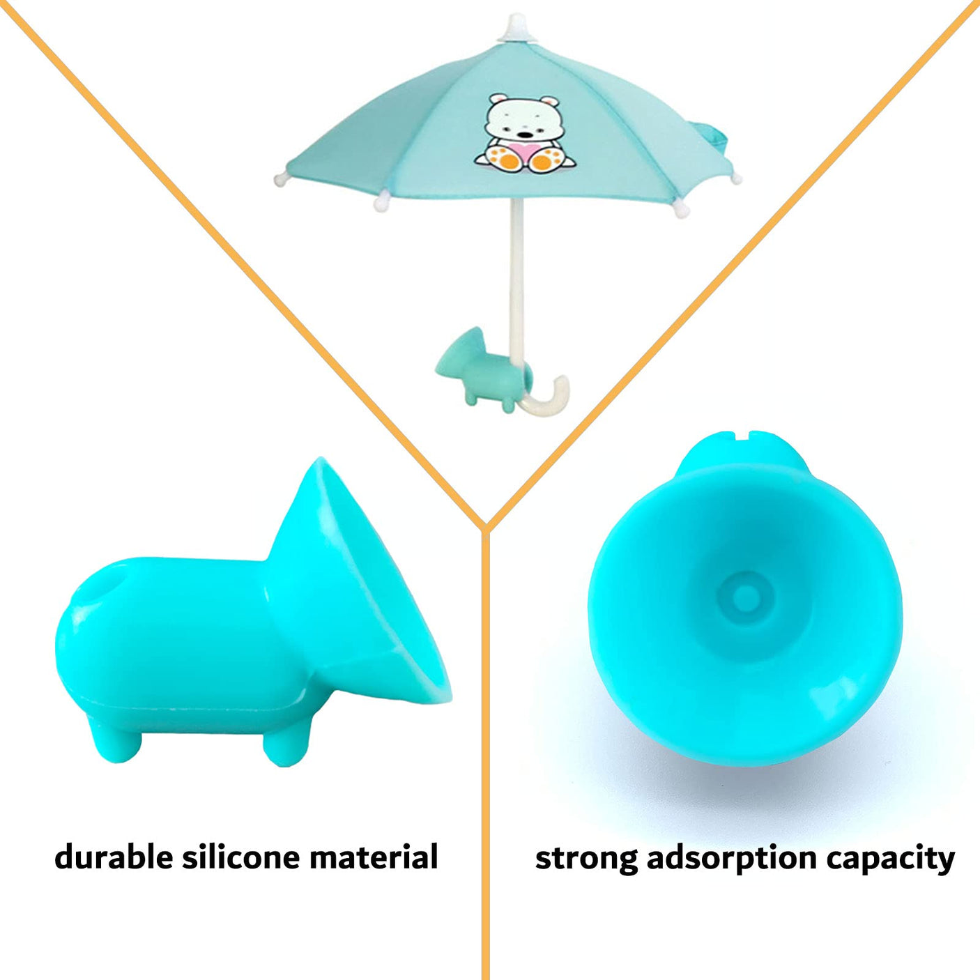 Phone Umbrella Suction Cup Stand - Universal Adjustable Piggy Phone Stand Sun Visor, Sun Shade Cover, Sun Shield with Suction Cup Mount Phone Holder Anti-Refection Block Glare