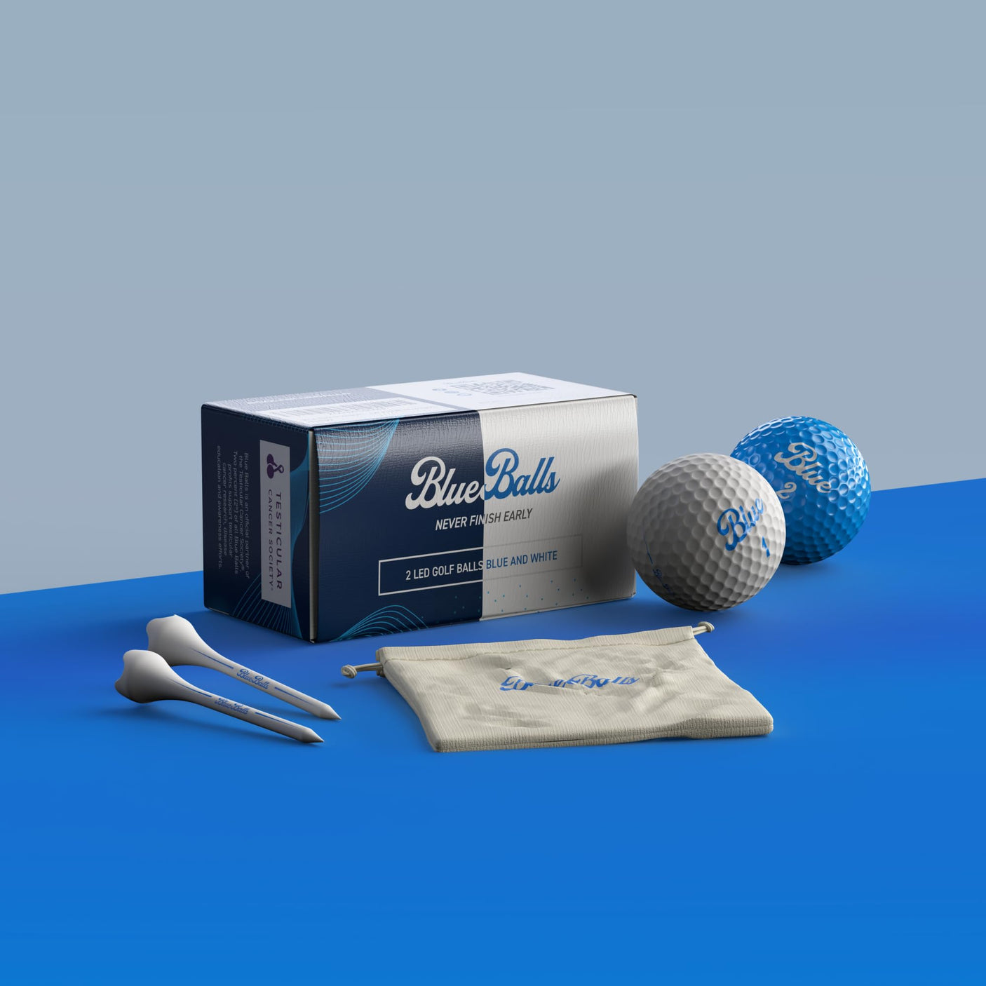 Blue Balls Premium LED Light Up Golf Balls | Glow in The Dark | Night Golf | Funny Gift | Bachelor Party