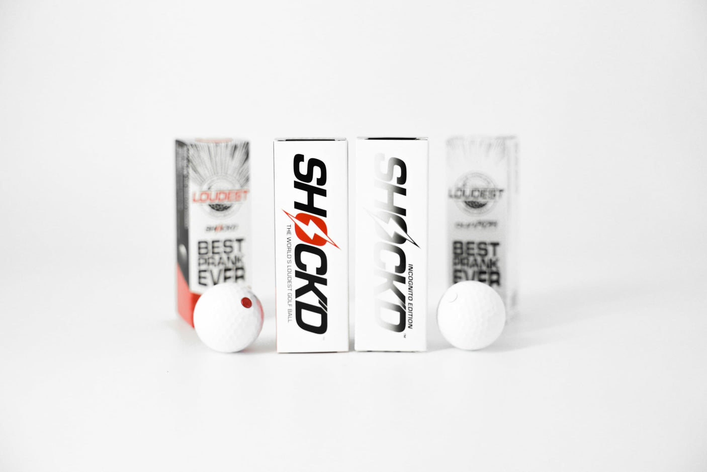 SHOCK'D GOLF BALLS - The World's Loudest Golf Ball - Viral Prank Ball (Sleeve of 3, Novelty)