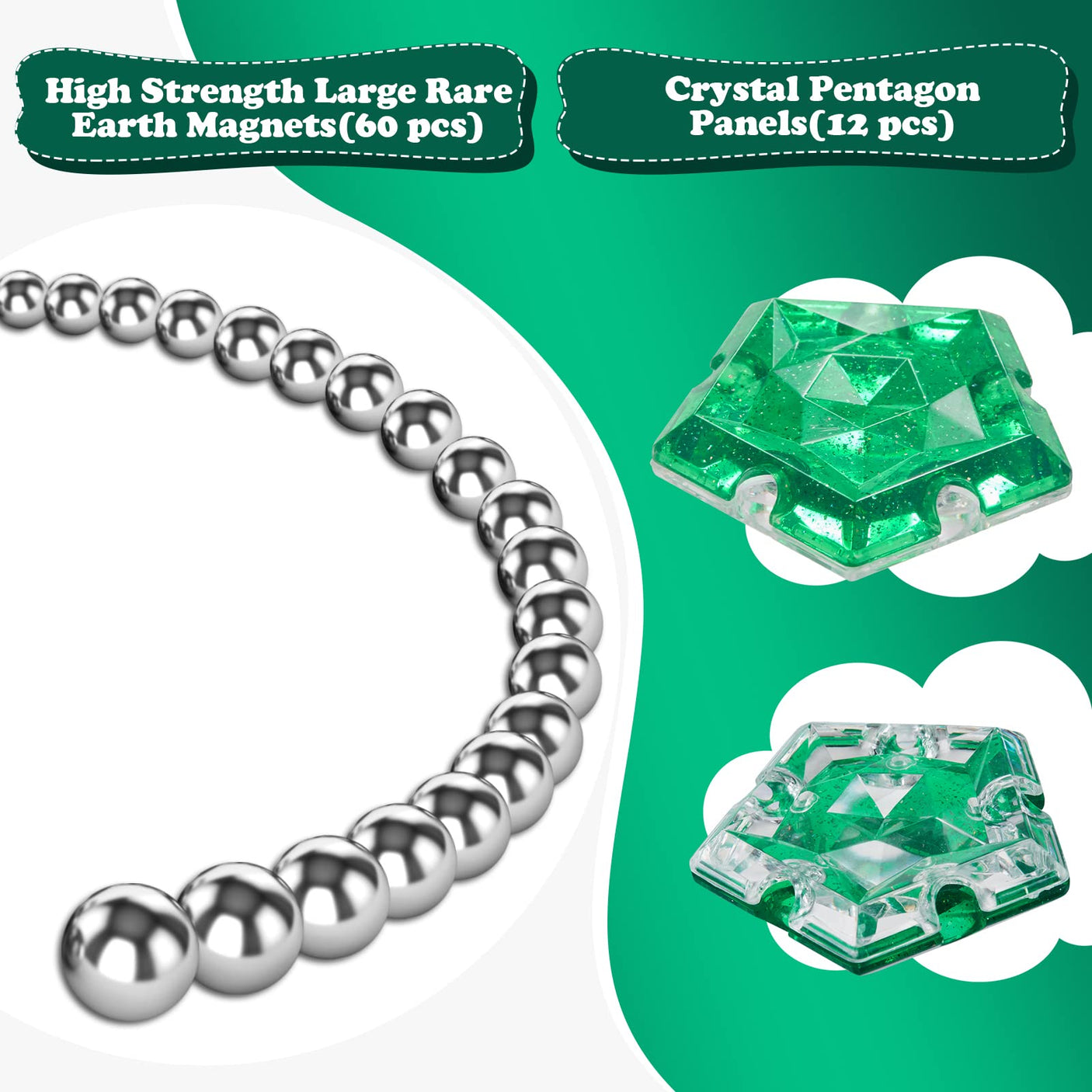 Magnetic Fidget Sphere Stress Relief Toys for Adults Kids, Anxiety Sensory Fidget Toys with Strong Neodymium Magnets, Desk ADHD Focus Tool Gift for Men Women (2.67'' Travel-Safe Toy Ball)