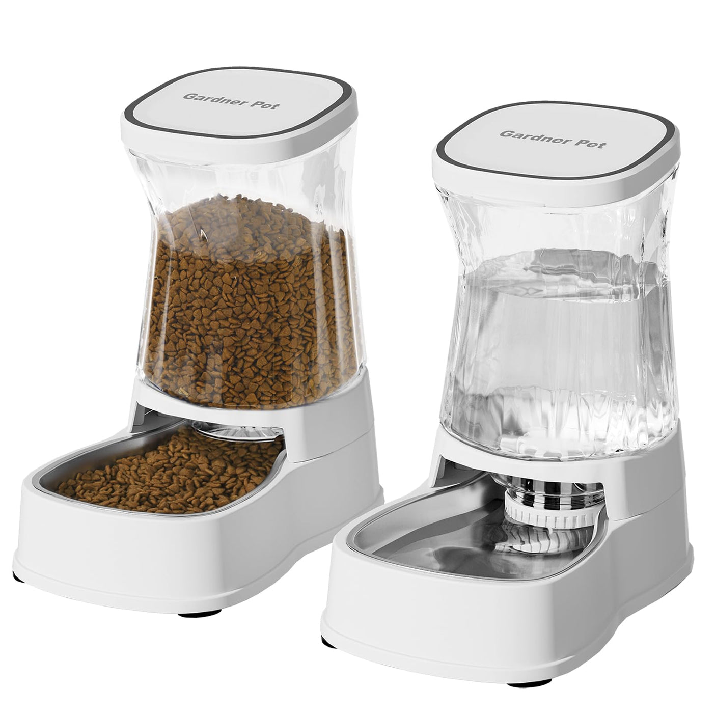 Gardner Pet Automatic Dog Water Dispenser Gravity Stainless Steel Water Waterer Feeder, 100% BPA-Free Large Capacity Water Feeding Bowls for Medium & Large-Sized Dogs Cats Other Pets -(1 Gallon)