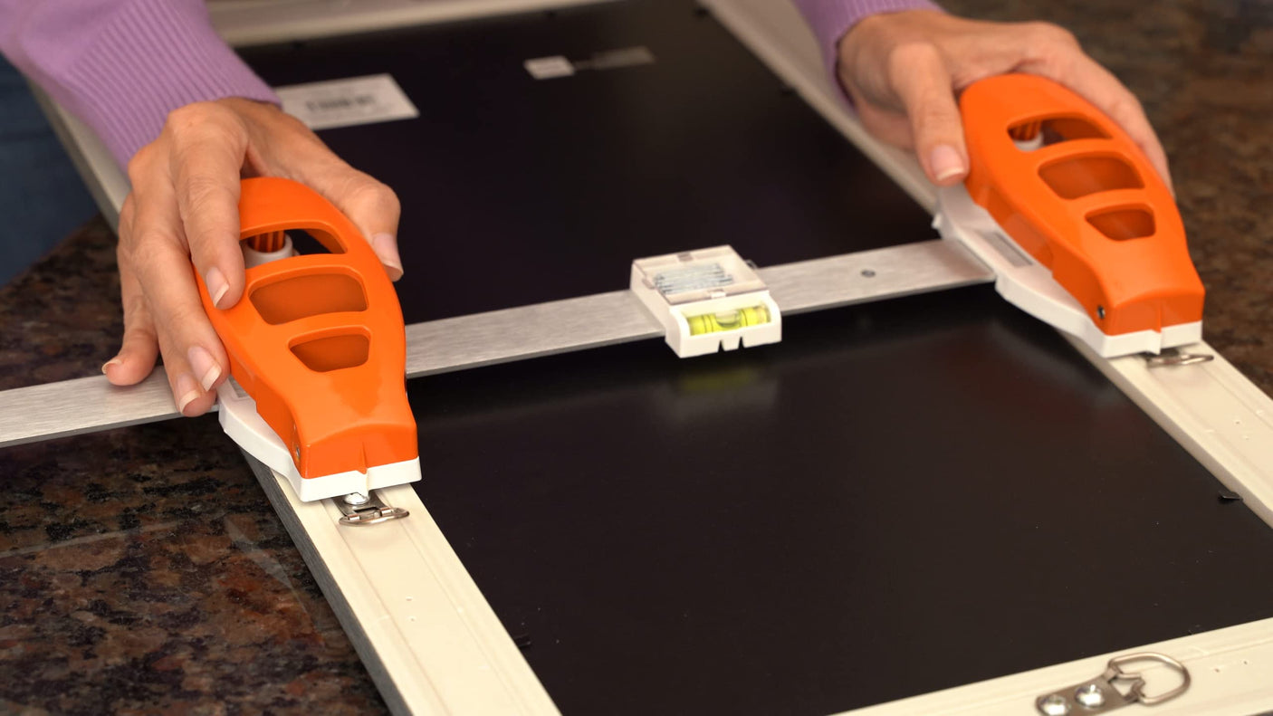 Hang Hero - All in One Picture Hanging System! Measures Frame, Levels and Inserts Nails at The Perfect Depth and Angle. Includes Hang Hero Unit and (50) #17 Brad Nails!