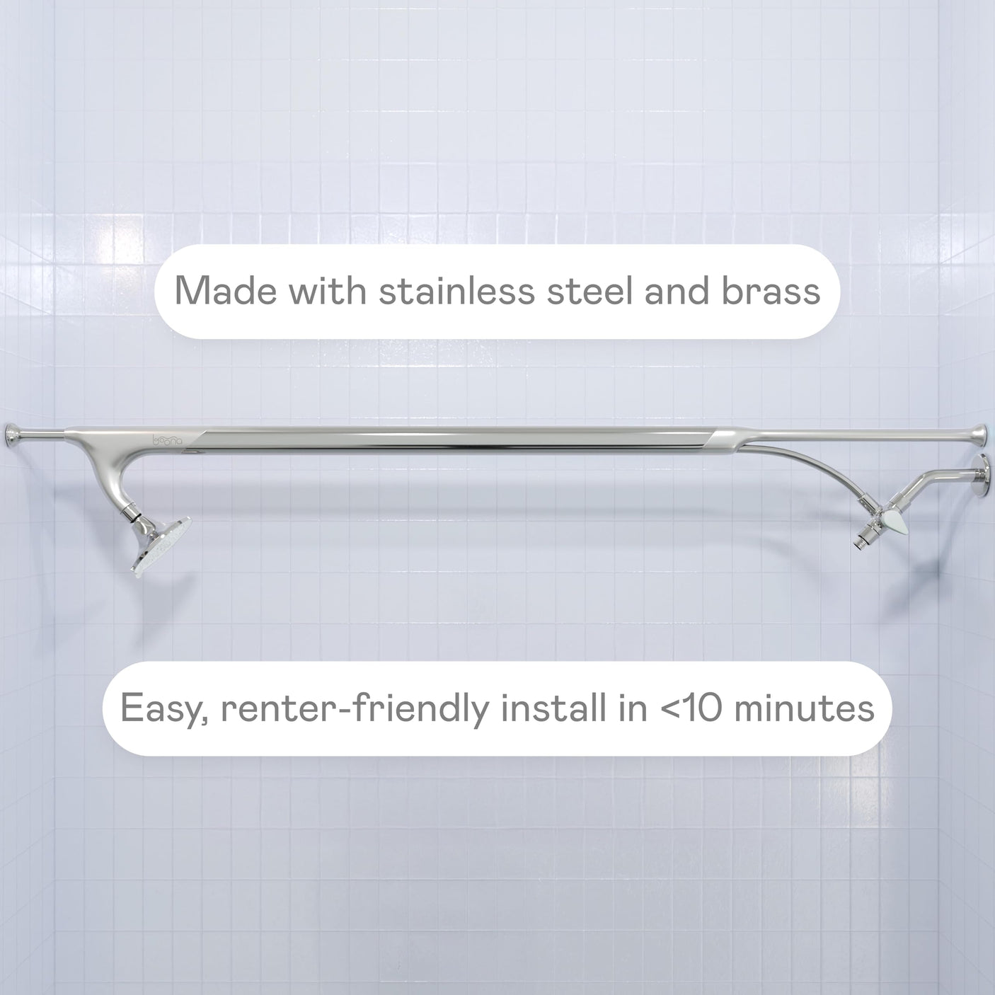 BOONA - The Original Tandem Shower | As Seen On Shark Tank | Double Shower Head for Couples, High Pressure Dual Shower Heads (One Showerhead, Midnight Black)