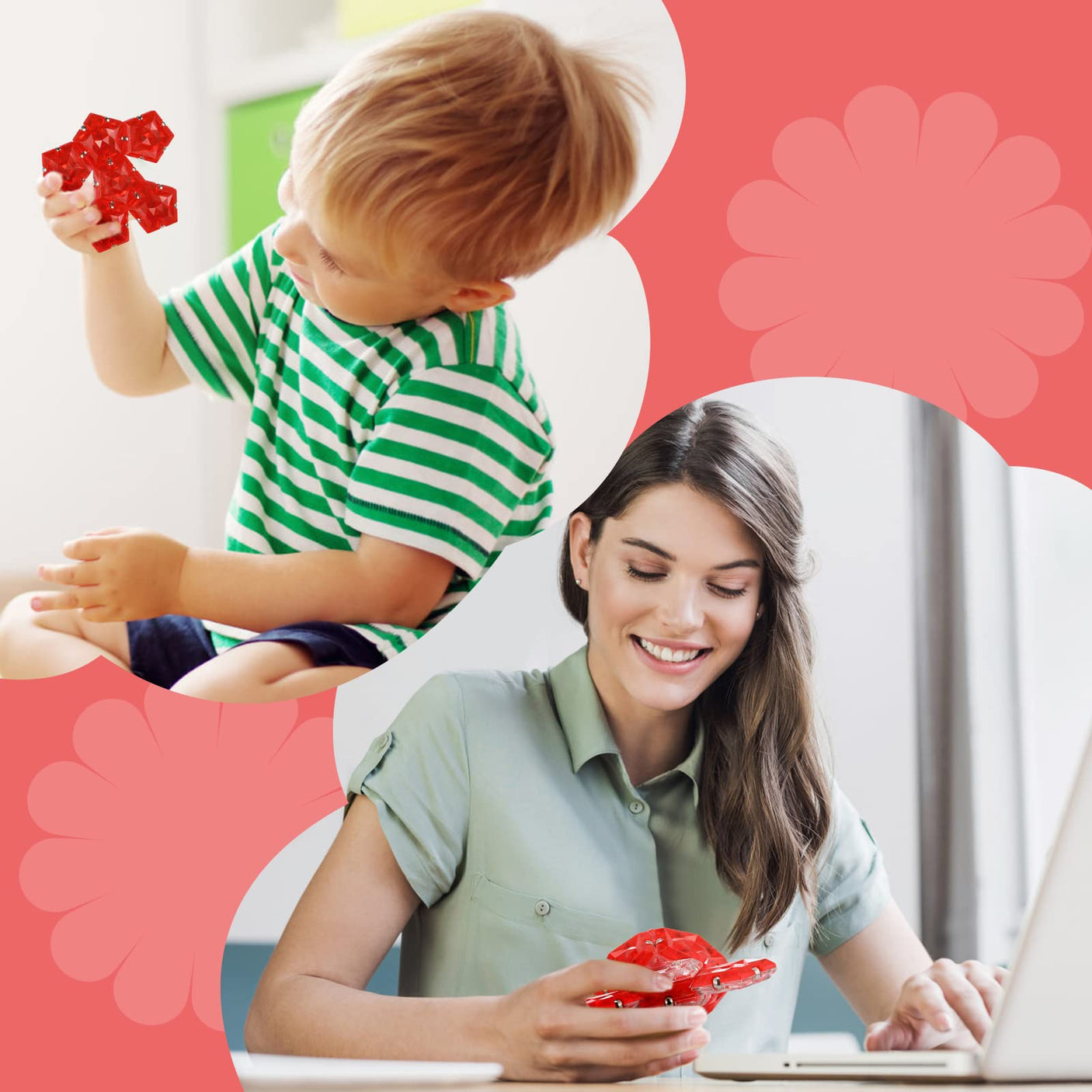 Magnetic Fidget Sphere Stress Relief Toys for Adults Kids, Anxiety Sensory Fidget Toys with Strong Neodymium Magnets, Desk ADHD Focus Tool Gift for Men Women (2.67'' Travel-Safe Toy Ball)