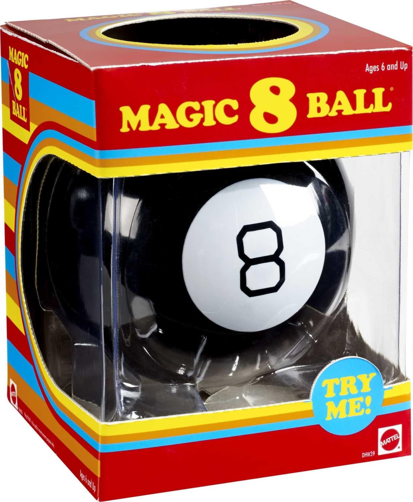 Mattel Games Magic 8 Ball Kids Toy, Retro-Themed Novelty Fortune Teller, Ask a Question & Turn Over for Answer (Amazon Exclusive)