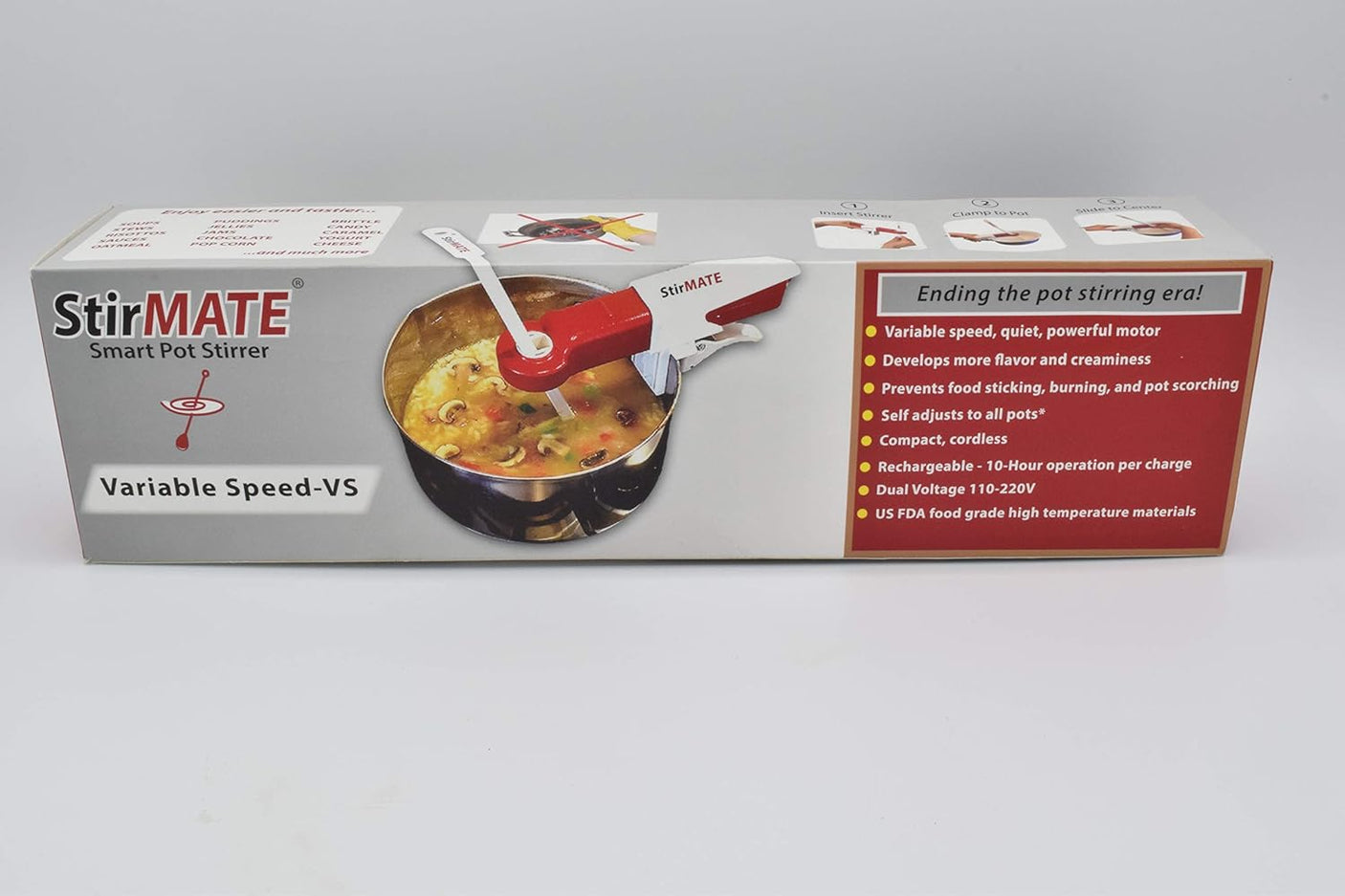StirMATE Automatic Pot Stirrer GEN 3- Variable Speed, Self-Adjusting, Powerful, Cordless, (Updated 2024)