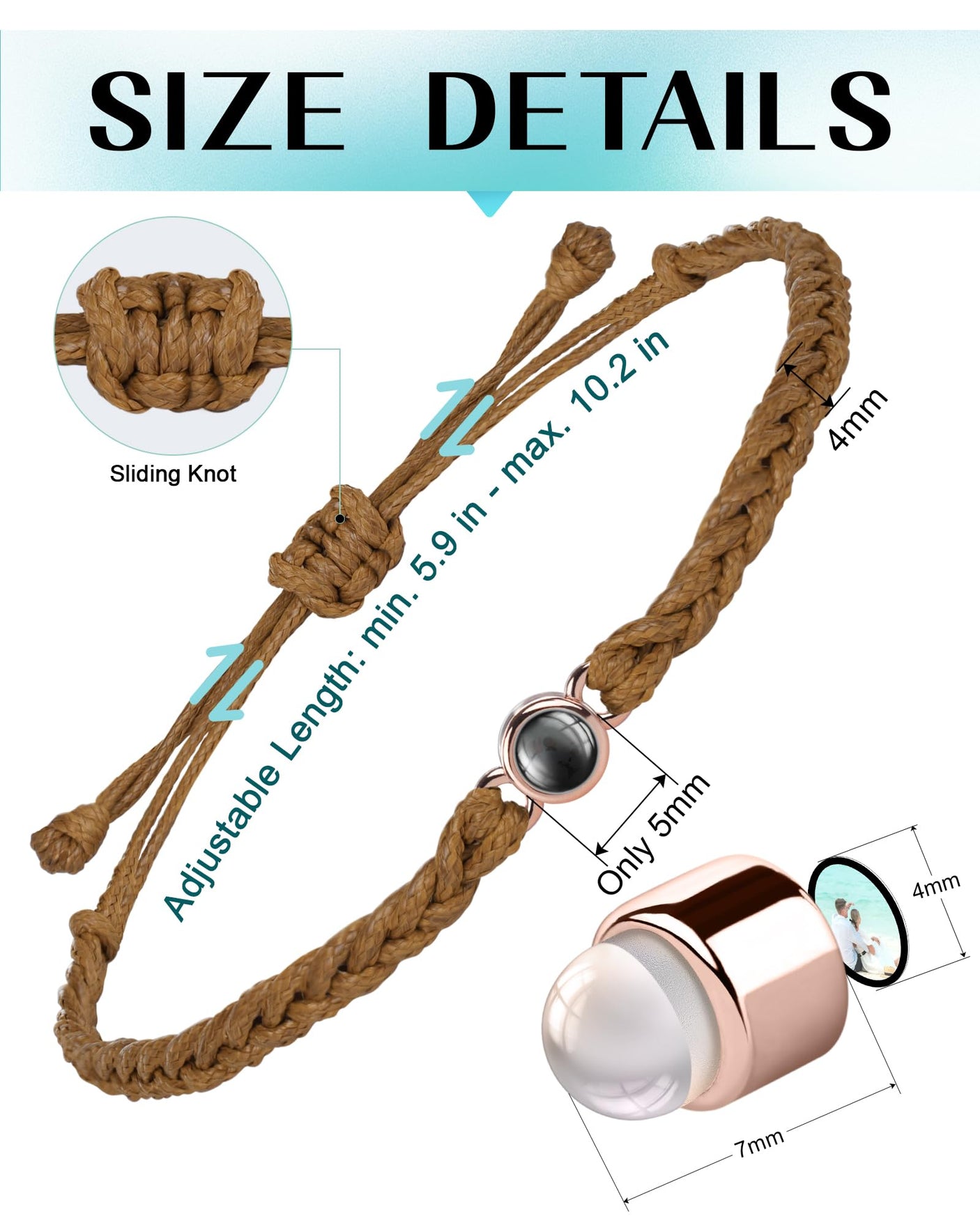 SUPHELPU Custom Bracelets with Picture Inside, Picture Bracelet Personalized Photo, Women's Identification Bracelets, Memorial Gifts for Loved One