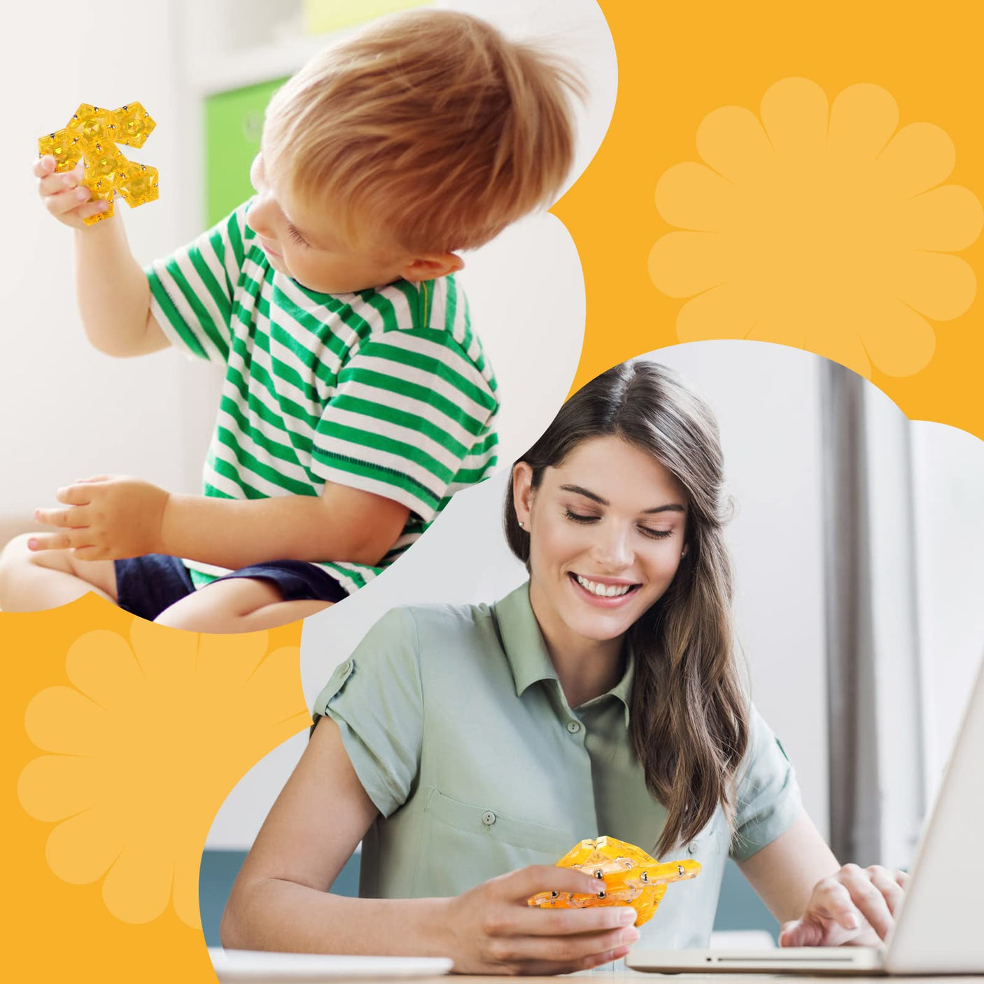 Magnetic Fidget Sphere Stress Relief Toys for Adults Kids, Anxiety Sensory Fidget Toys with Strong Neodymium Magnets, Desk ADHD Focus Tool Gift for Men Women (2.67'' Travel-Safe Toy Ball)