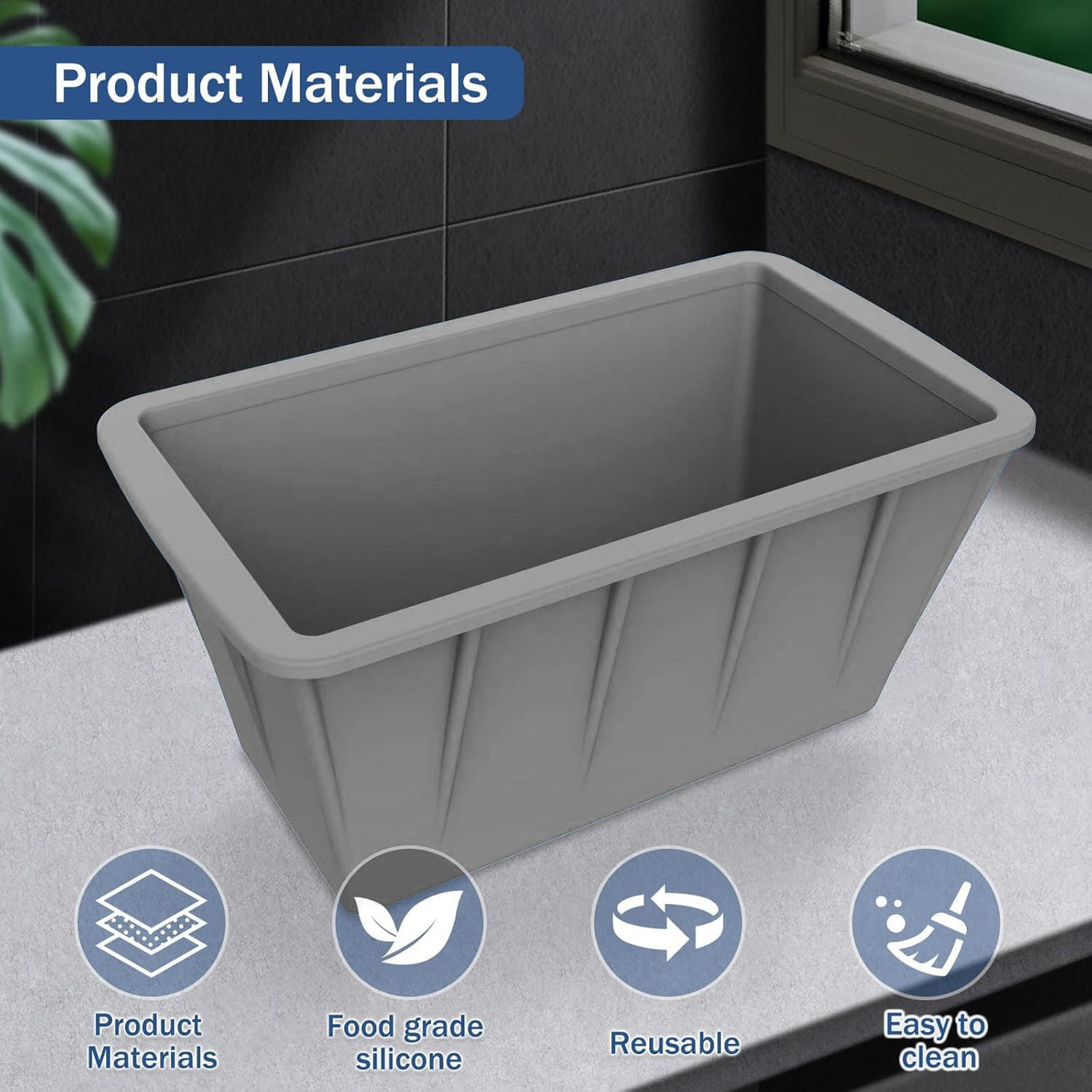 Extra Large Ice Cube Molds 4Pack 32LB Silicone Large Ice Cube Molds for Cold Plunge Tub,Reusable Ice Cube Trays for Freezer,Ice Block Molds for Home Ice Baths,Cold Plunge Accessories,Ice Bath Chiller