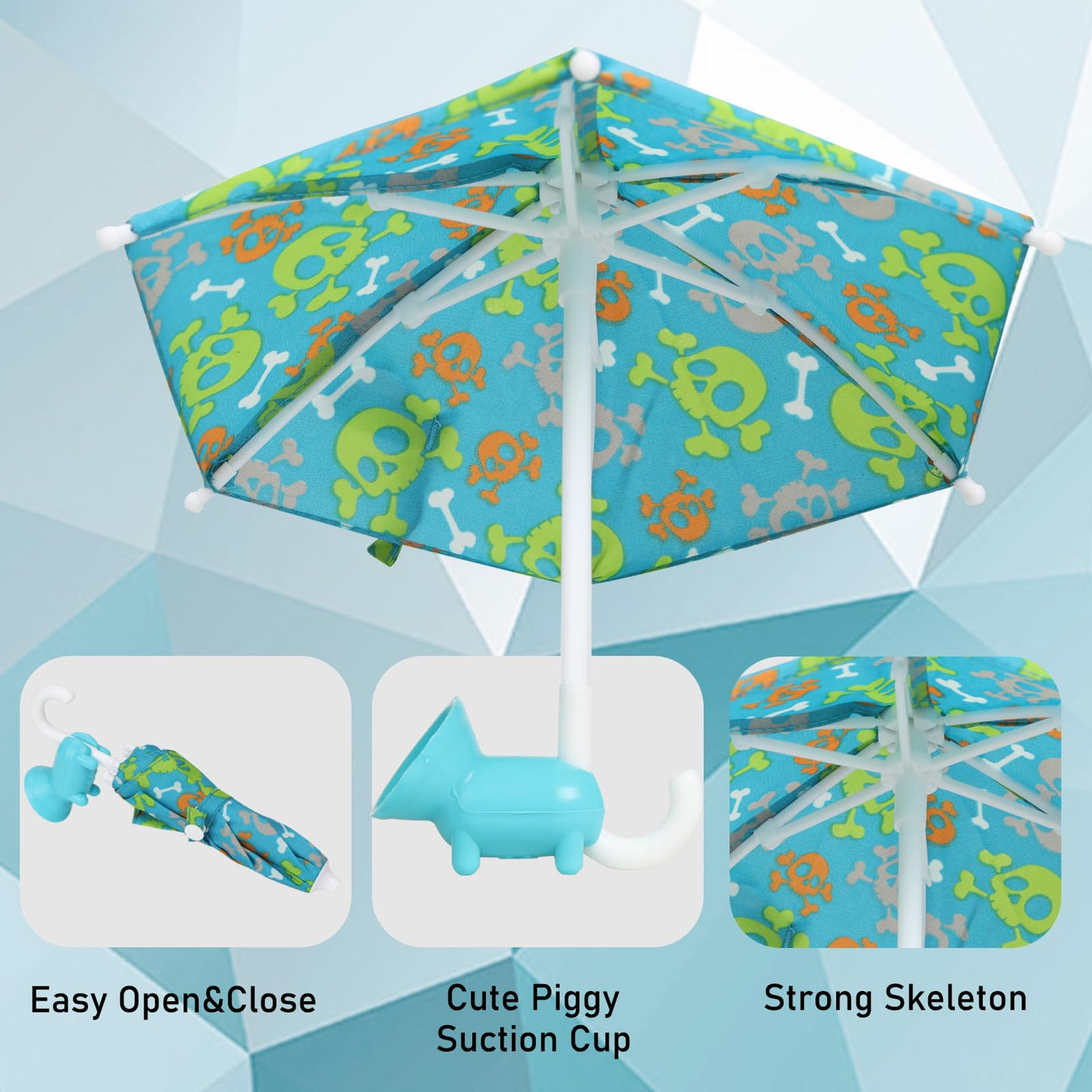 Phone Umbrella Suction Cup Stand - Universal Adjustable Piggy Phone Stand Sun Visor, Sun Shade Cover, Sun Shield with Suction Cup Mount Phone Holder Anti-Refection Block Glare