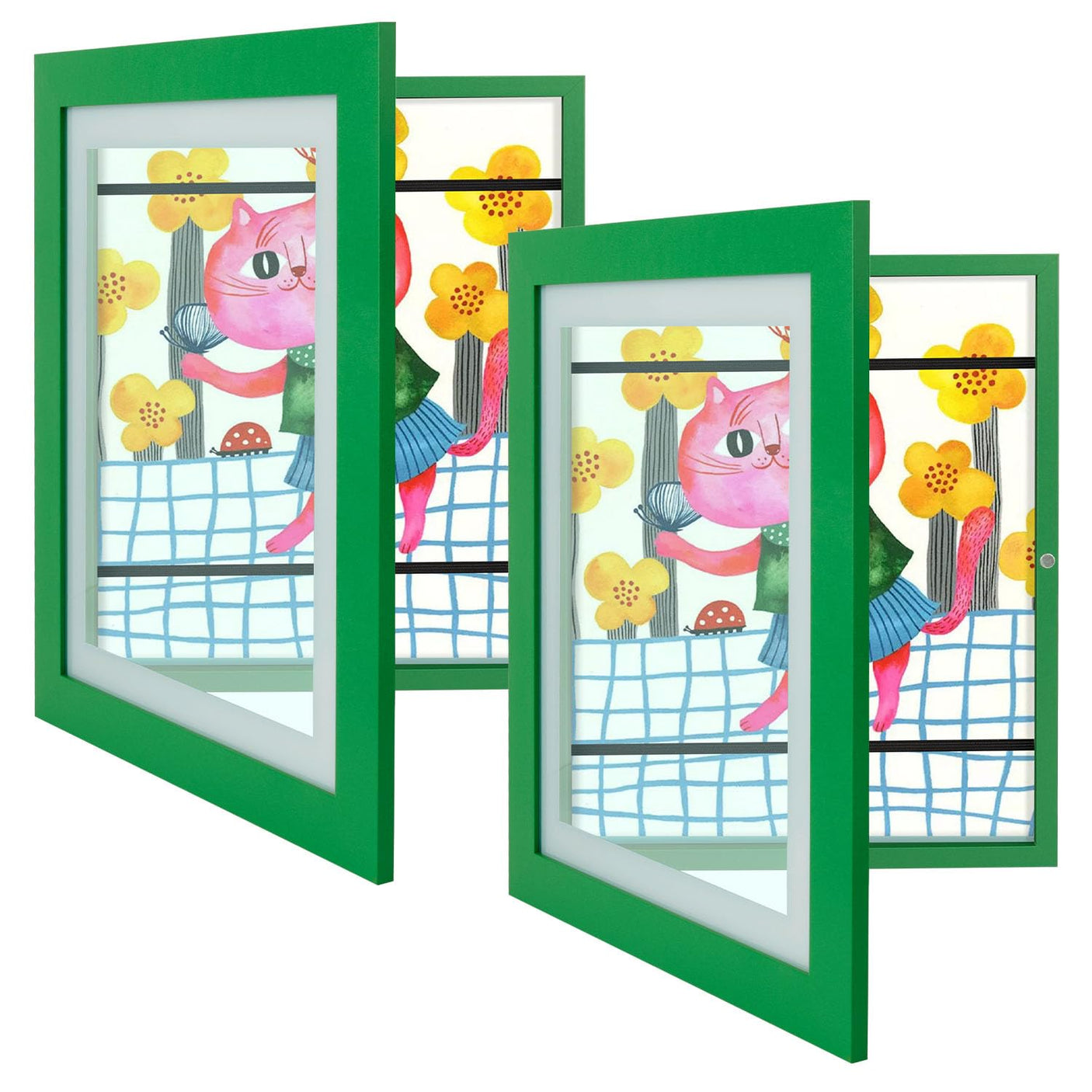 Golden State Art, 10x12.5 Kids Art Frames, Front-Opening Picture Frame Great for Kids Drawings, Artworks, Children Art Projects, Schoolwork, Home or Office (Walnut Set of 2)