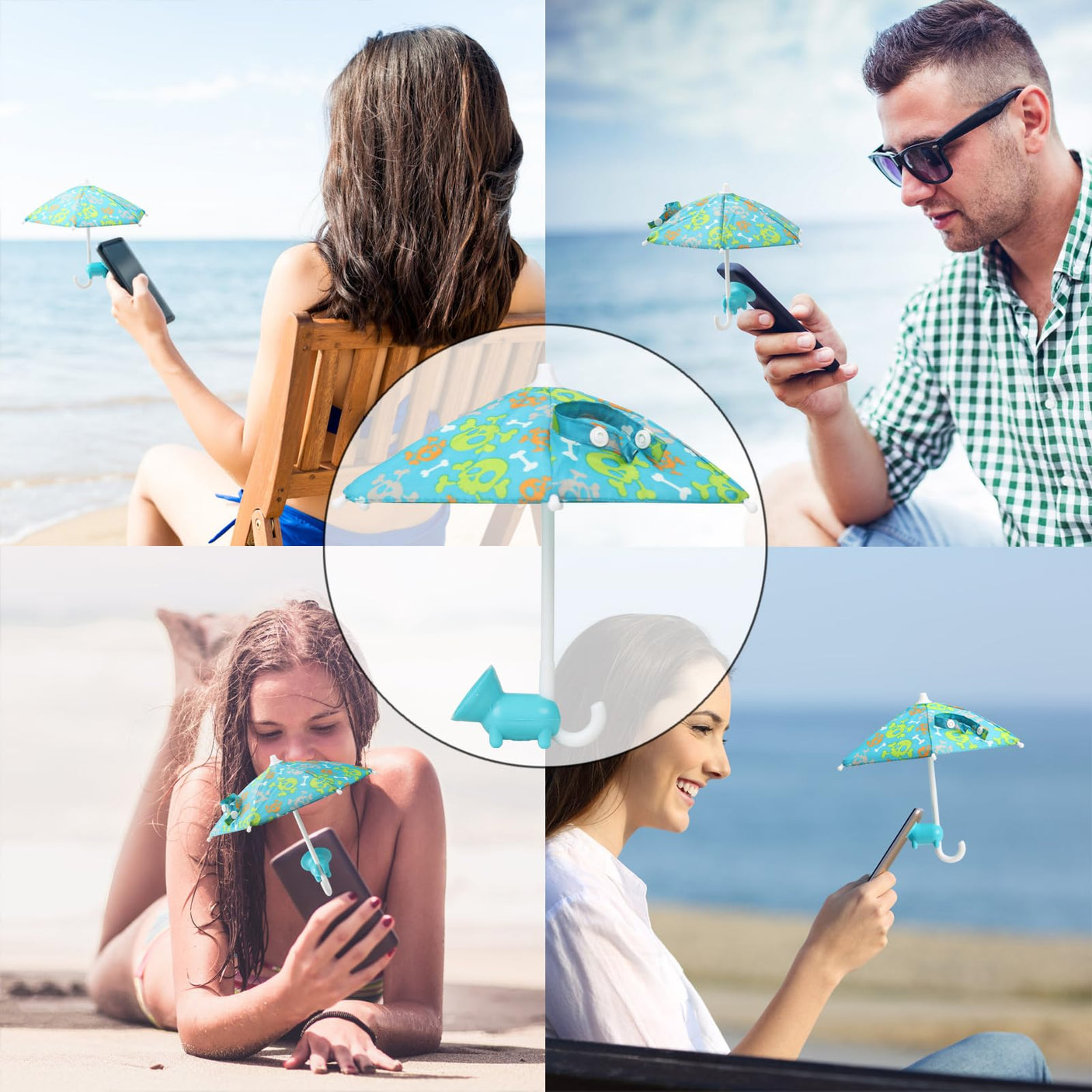 Phone Umbrella Suction Cup Stand - Universal Adjustable Piggy Phone Stand Sun Visor, Sun Shade Cover, Sun Shield with Suction Cup Mount Phone Holder Anti-Refection Block Glare