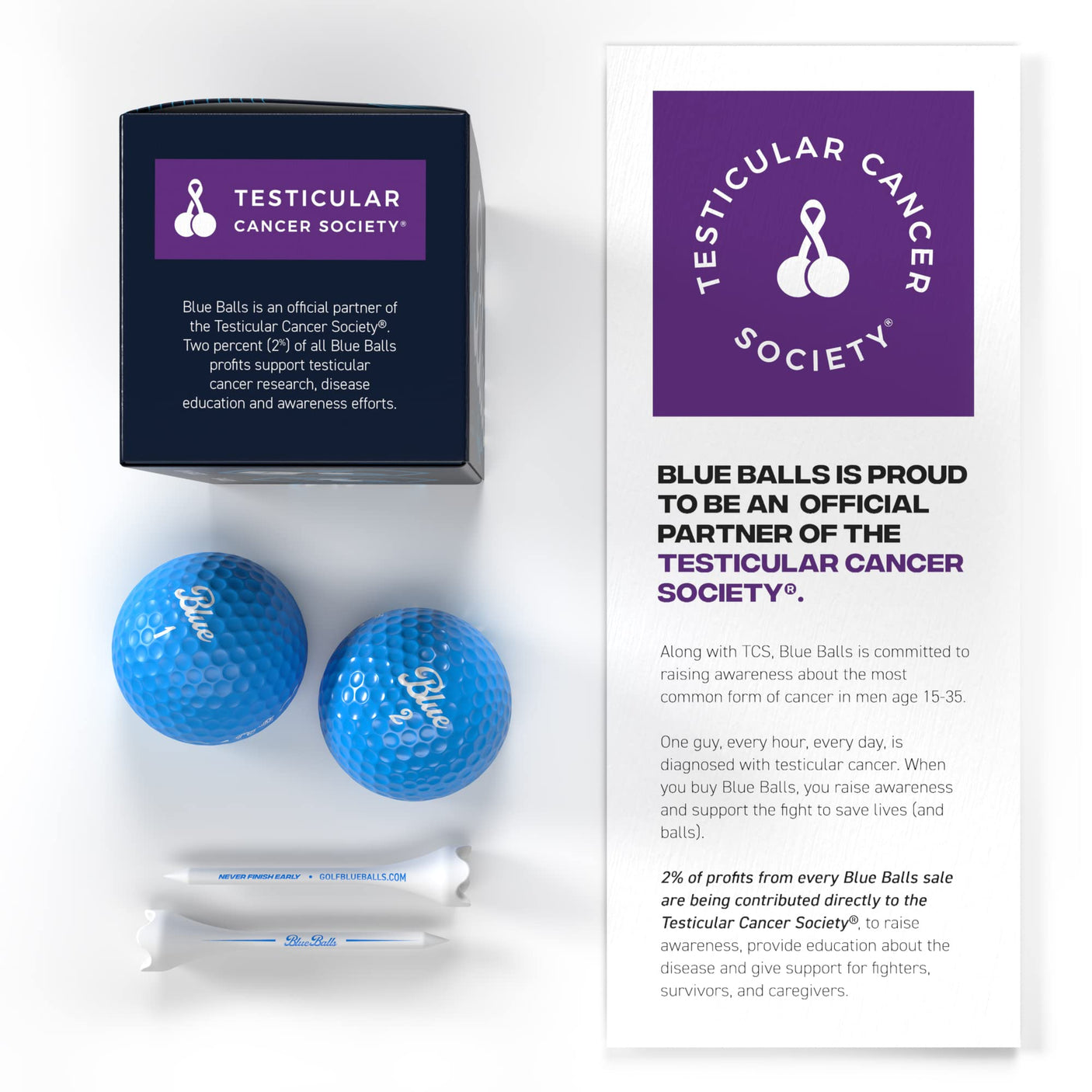 Blue Balls Premium LED Light Up Golf Balls | Glow in The Dark | Night Golf | Funny Gift | Bachelor Party