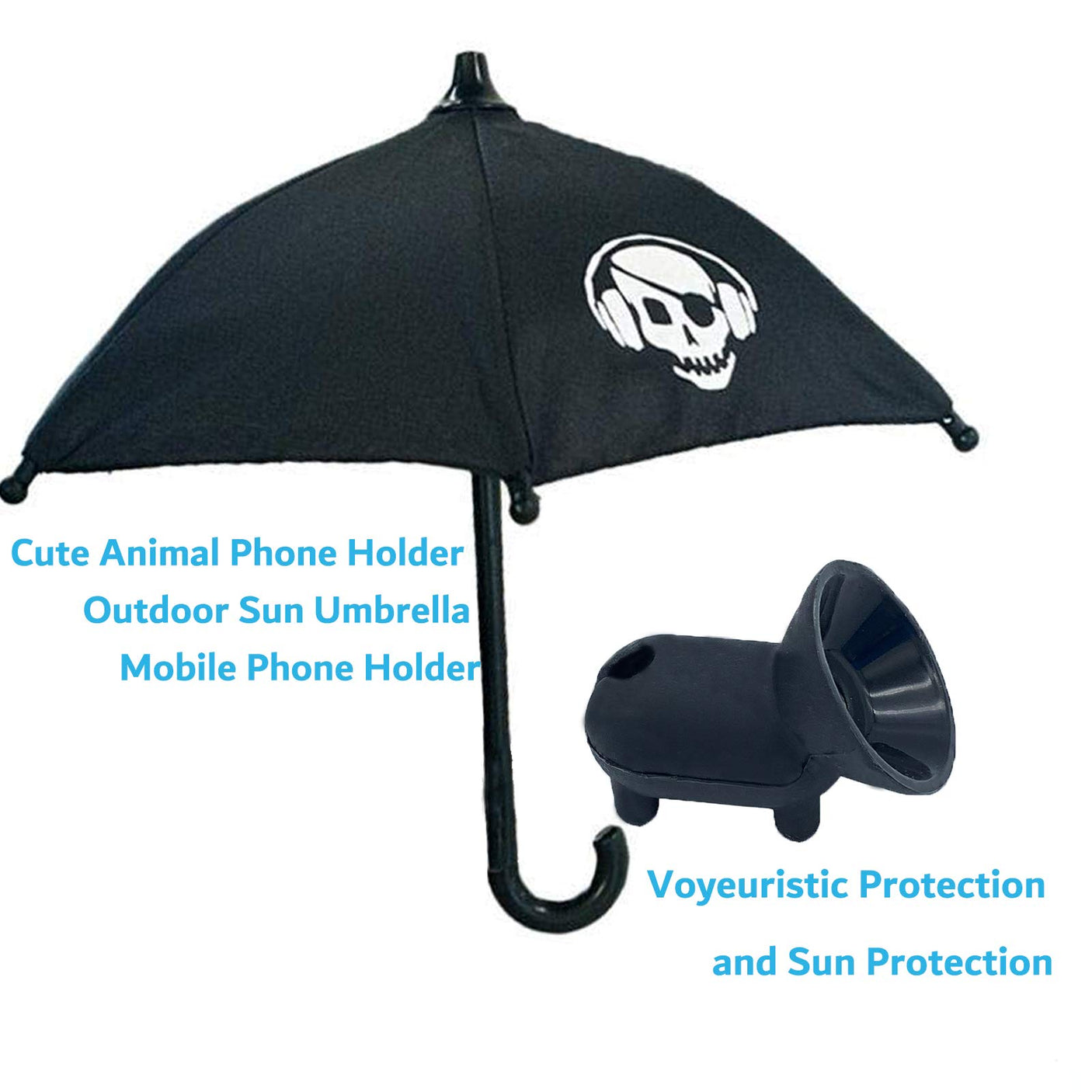 Phone Umbrella Suction Cup Stand - Universal Adjustable Piggy Phone Stand Sun Visor, Sun Shade Cover, Sun Shield with Suction Cup Mount Phone Holder Anti-Refection Block Glare
