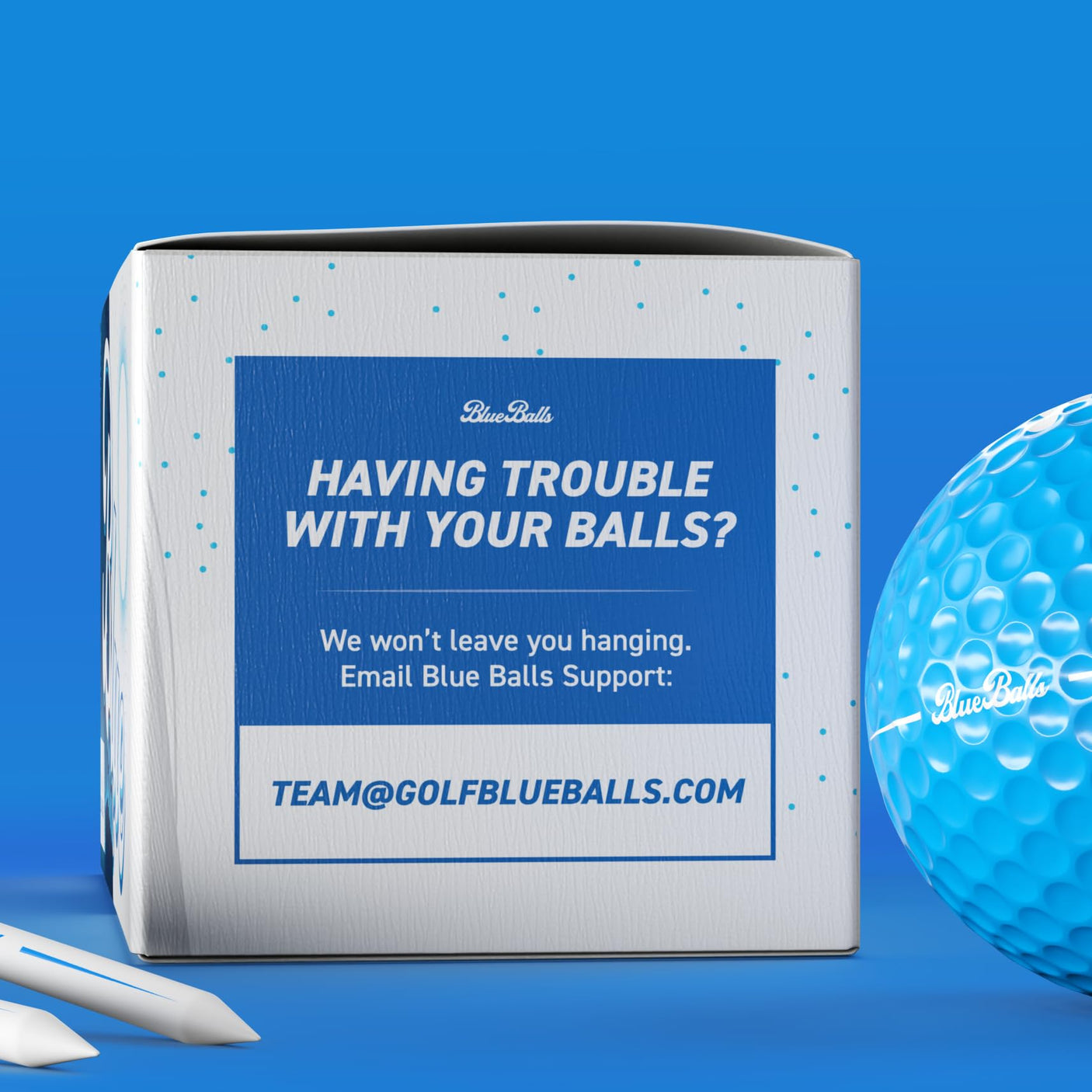 Blue Balls Premium LED Light Up Golf Balls | Glow in The Dark | Night Golf | Funny Gift | Bachelor Party