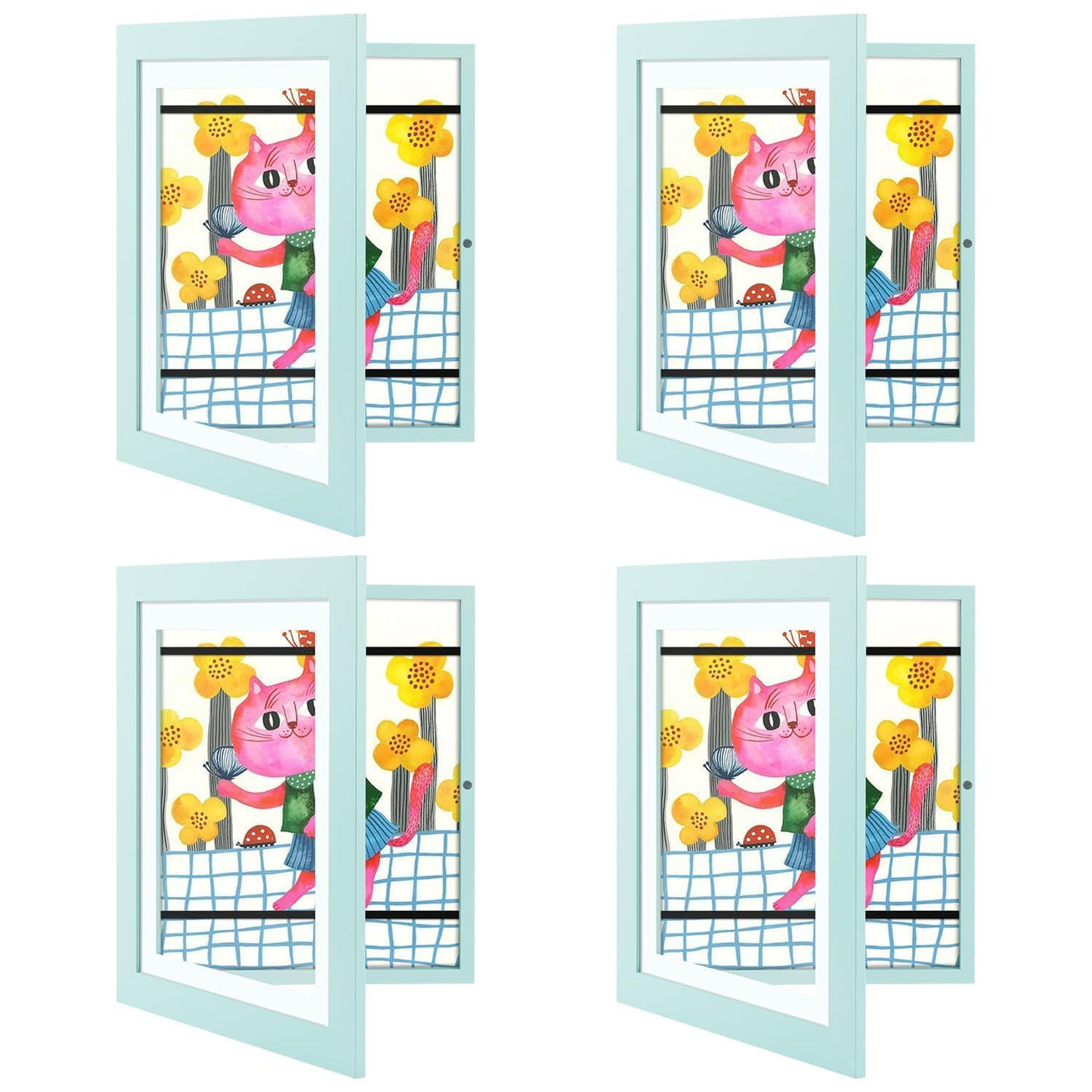 Golden State Art, 10x12.5 Kids Art Frames, Front-Opening Picture Frame Great for Kids Drawings, Artworks, Children Art Projects, Schoolwork, Home or Office (Walnut Set of 2)