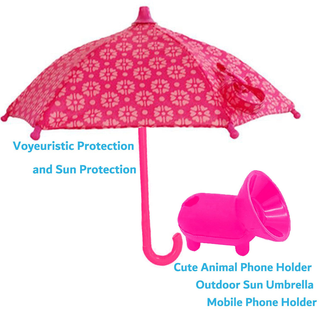 Phone Umbrella Suction Cup Stand - Universal Adjustable Piggy Phone Stand Sun Visor, Sun Shade Cover, Sun Shield with Suction Cup Mount Phone Holder Anti-Refection Block Glare