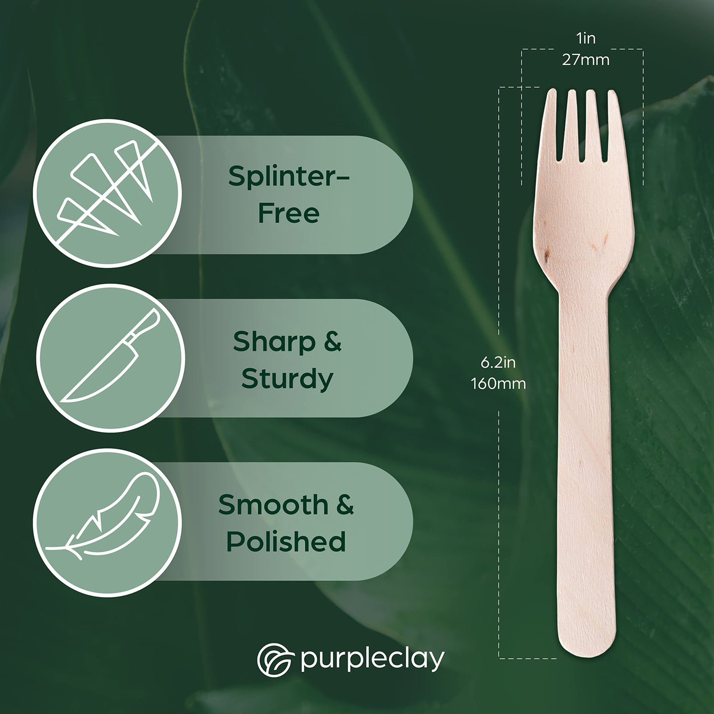 Wooden Compostable Utensils Set - 360 Pieces (120 Forks 120 Spoons 120 Knives) Sturdy Wood Disposable Cutlery - Eco-Friendly Biodegradable Utensils for Party - Free From Plastic Cutlery Set for Eating