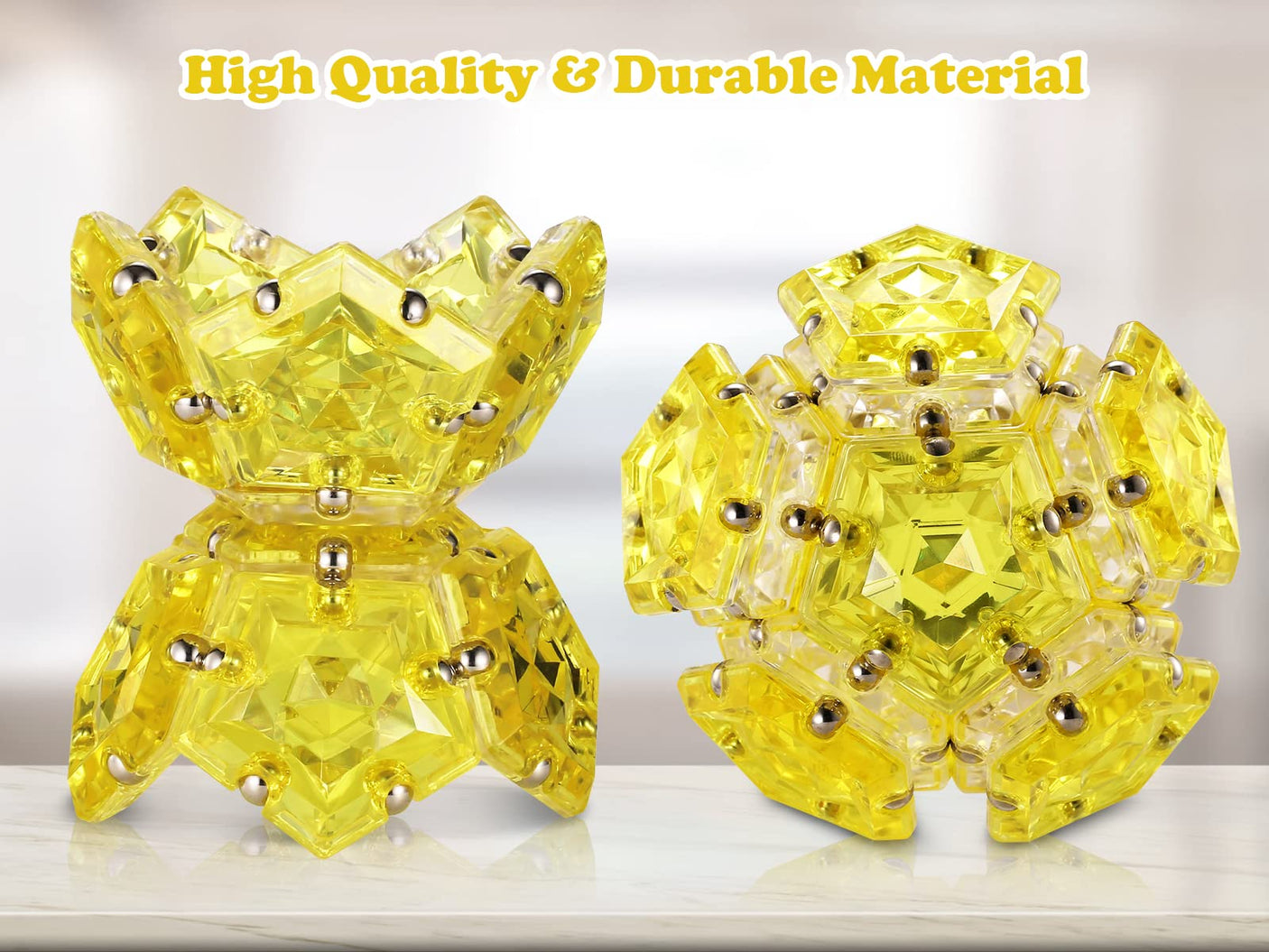 Magnetic Fidget Sphere Stress Relief Toys for Adults Kids, Anxiety Sensory Fidget Toys with Strong Neodymium Magnets, Desk ADHD Focus Tool Gift for Men Women (2.67'' Travel-Safe Toy Ball)