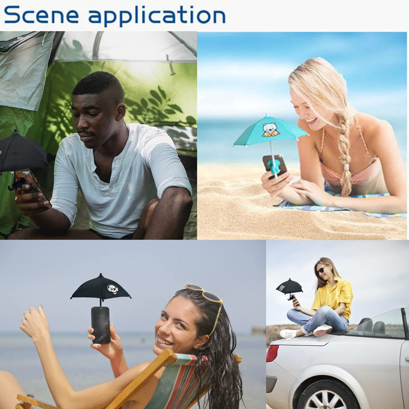 Phone Umbrella Suction Cup Stand - Universal Adjustable Piggy Phone Stand Sun Visor, Sun Shade Cover, Sun Shield with Suction Cup Mount Phone Holder Anti-Refection Block Glare