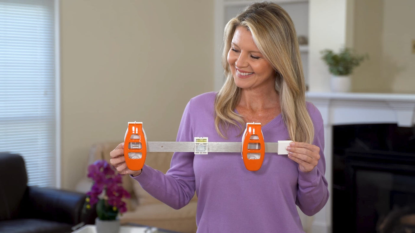 Hang Hero - All in One Picture Hanging System! Measures Frame, Levels and Inserts Nails at The Perfect Depth and Angle. Includes Hang Hero Unit and (50) #17 Brad Nails!