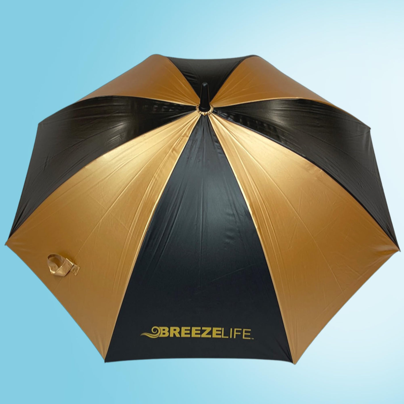 Original Mister Breeze, Sun Umbrella with Fan and Mister, Umbrella Mister with Built-in Fan for Festivals, Beach and More, Blocks Harmful Sun Rays, Mist bottle included, Silver