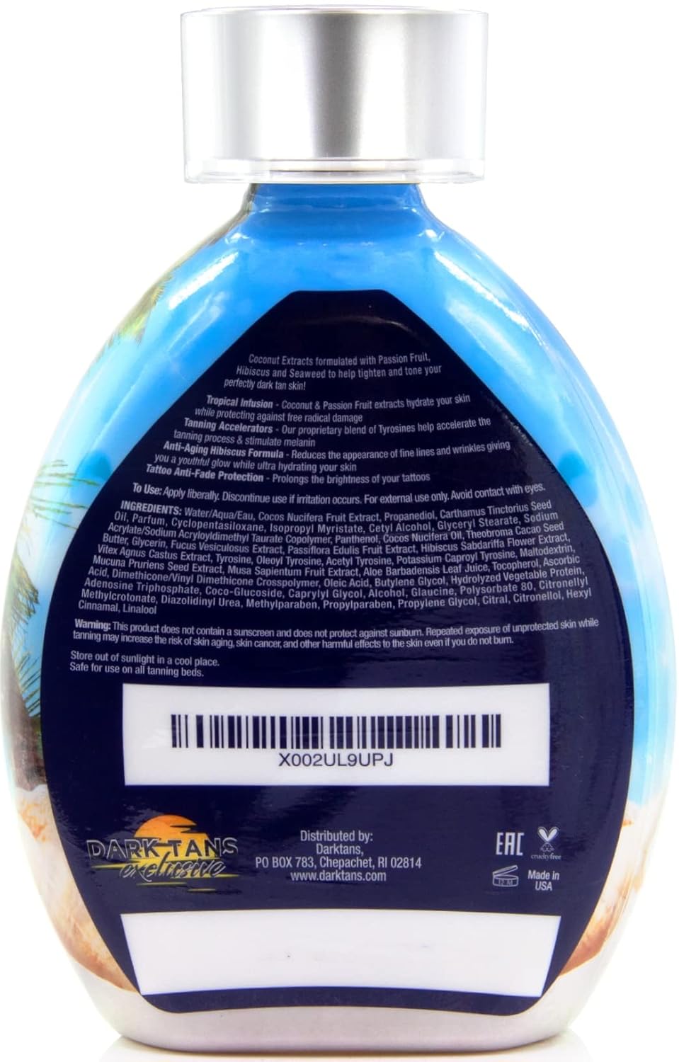 That’s What Sea Said Tanning Lotion Accelerator - For Indoor Tanning Beds and Outdoor Sun Tan - Safe for Face, Body and Tattoos - With Coconut Oil - No Bronzer