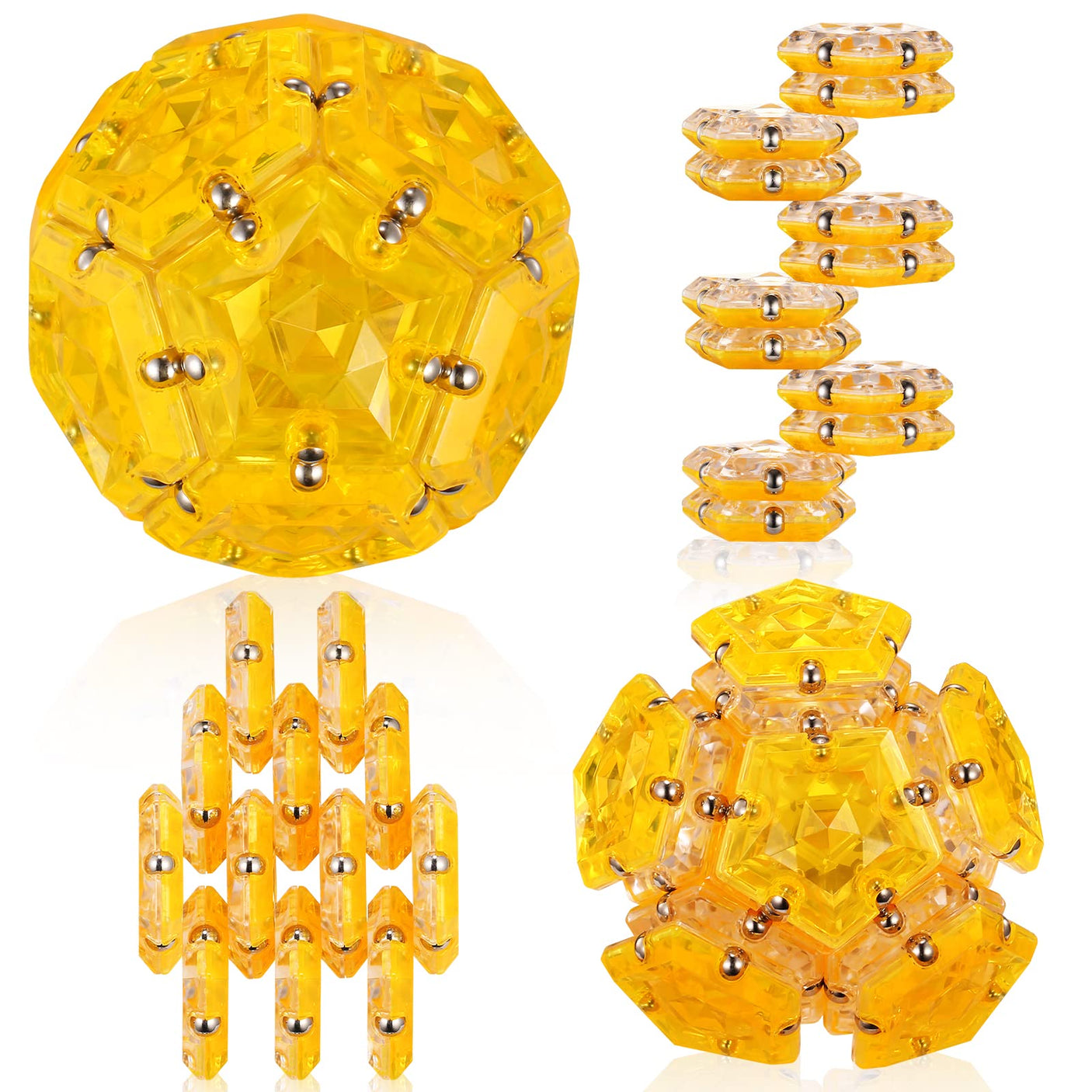 Magnetic Fidget Sphere Stress Relief Toys for Adults Kids, Anxiety Sensory Fidget Toys with Strong Neodymium Magnets, Desk ADHD Focus Tool Gift for Men Women (2.67'' Travel-Safe Toy Ball)