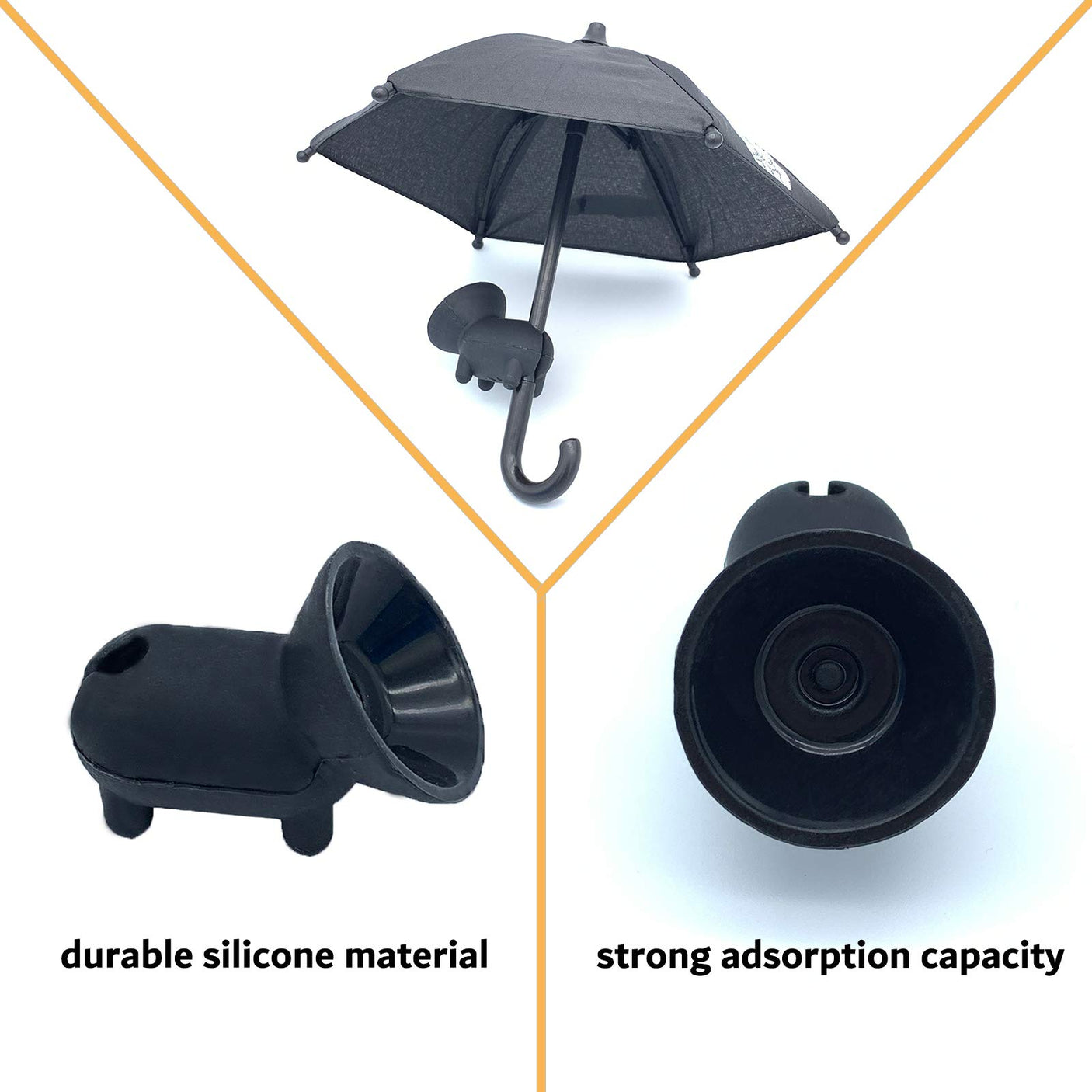 Phone Umbrella Suction Cup Stand - Universal Adjustable Piggy Phone Stand Sun Visor, Sun Shade Cover, Sun Shield with Suction Cup Mount Phone Holder Anti-Refection Block Glare