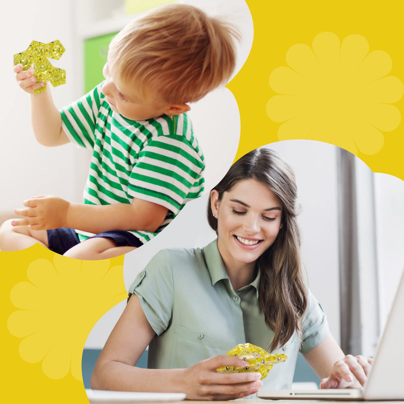 Magnetic Fidget Sphere Stress Relief Toys for Adults Kids, Anxiety Sensory Fidget Toys with Strong Neodymium Magnets, Desk ADHD Focus Tool Gift for Men Women (2.67'' Travel-Safe Toy Ball)