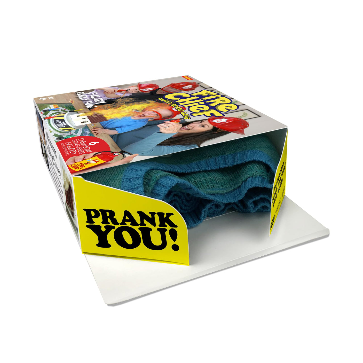 Prank-O My First Fire Prank Gift Box – Empty Box for Wrapping Real Presents – Hilarious Fake Packaging for Birthdays, Christmas, and Holidays – Fun Gag Gift Box for Men, Women, and Kids