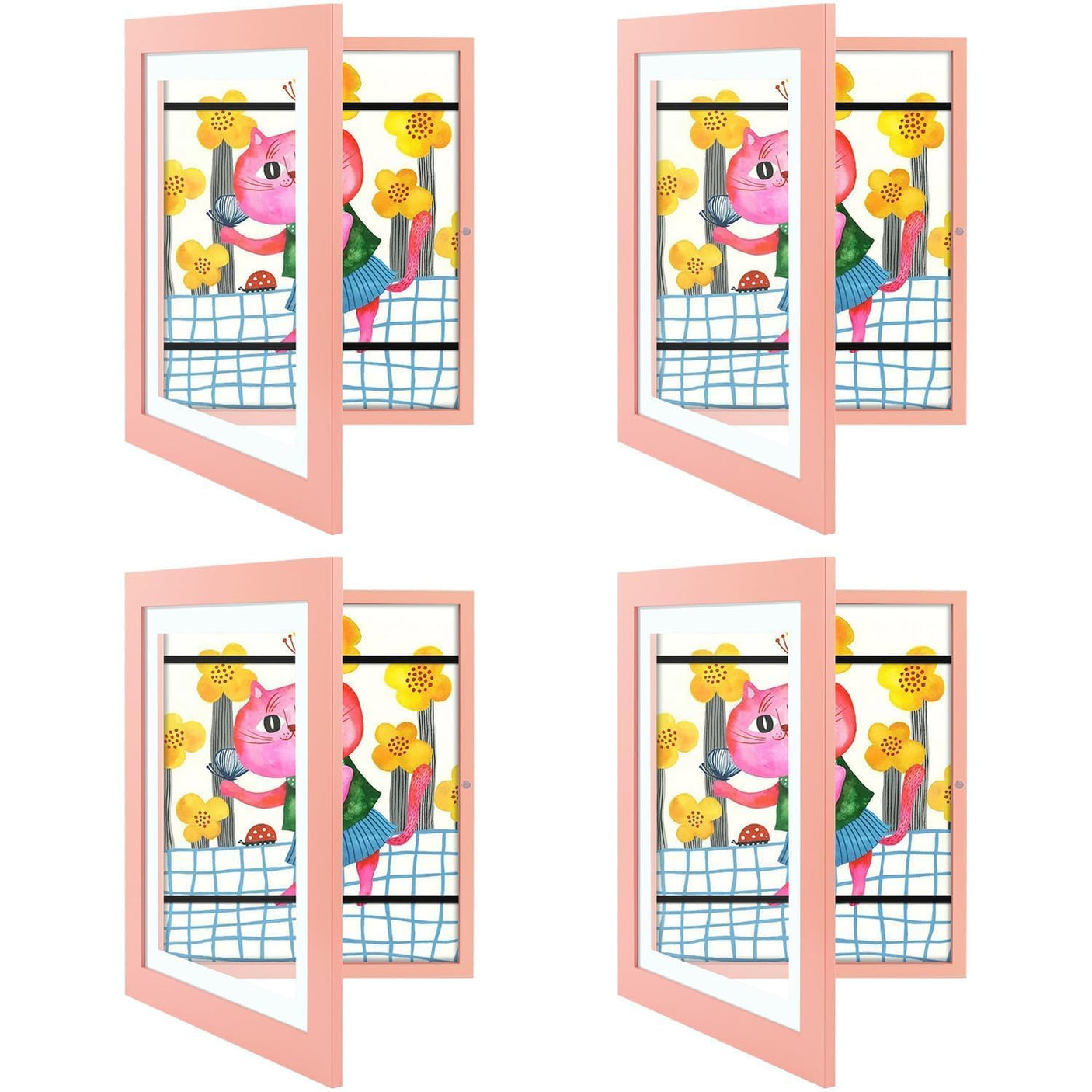 Golden State Art, 10x12.5 Kids Art Frames, Front-Opening Picture Frame Great for Kids Drawings, Artworks, Children Art Projects, Schoolwork, Home or Office (Walnut Set of 2)