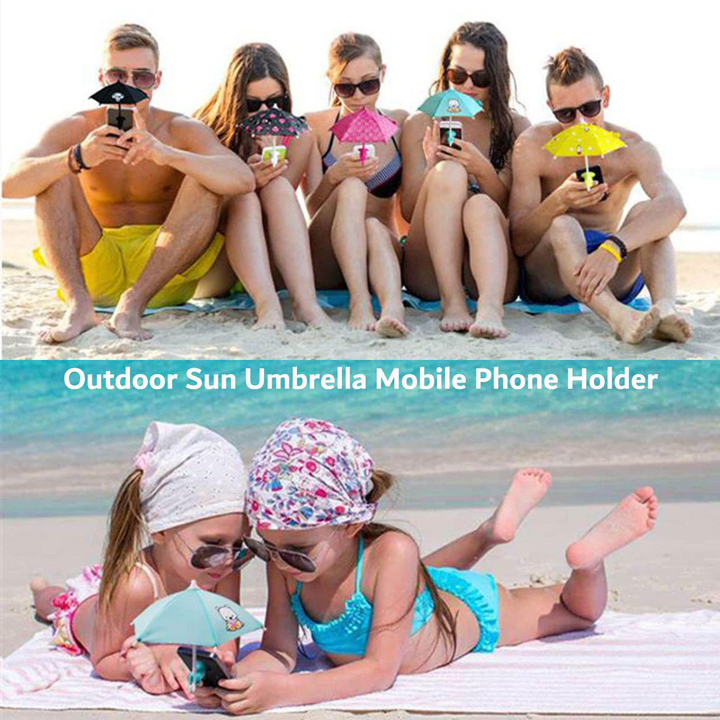 Phone Umbrella Suction Cup Stand - Universal Adjustable Piggy Phone Stand Sun Visor, Sun Shade Cover, Sun Shield with Suction Cup Mount Phone Holder Anti-Refection Block Glare