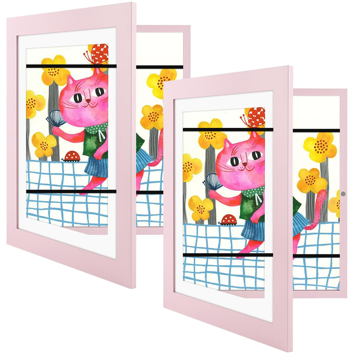 Golden State Art, 10x12.5 Kids Art Frames, Front-Opening Picture Frame Great for Kids Drawings, Artworks, Children Art Projects, Schoolwork, Home or Office (Walnut Set of 2)