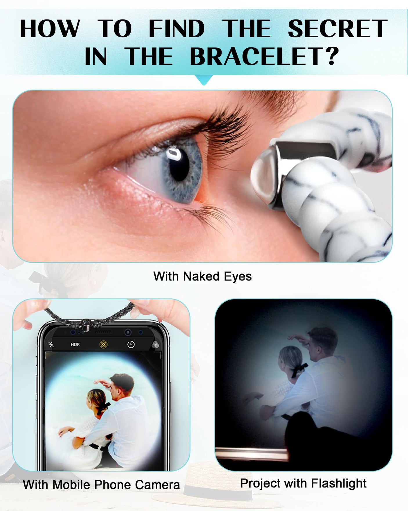 SUPHELPU Custom Bracelets with Picture Inside, Picture Bracelet Personalized Photo, Women's Identification Bracelets, Memorial Gifts for Loved One