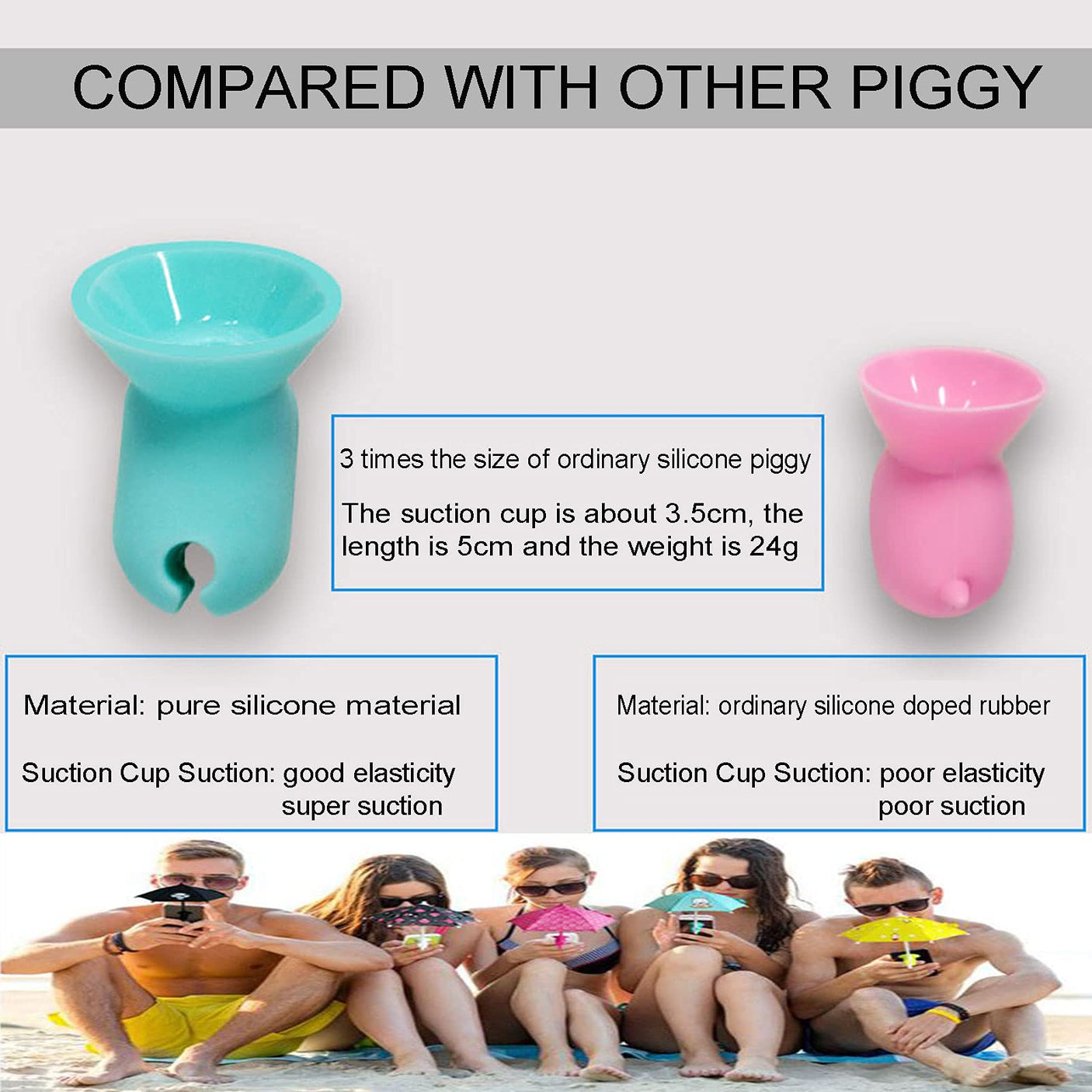 Phone Umbrella Suction Cup Stand - Universal Adjustable Piggy Phone Stand Sun Visor, Sun Shade Cover, Sun Shield with Suction Cup Mount Phone Holder Anti-Refection Block Glare