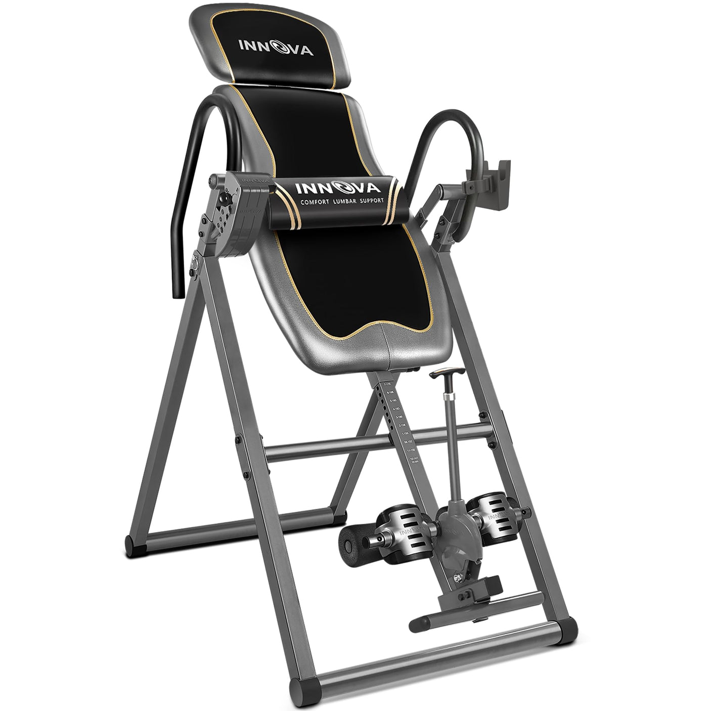 Innova Inversion Table with Adjustable Headrest, Reversible Ankle Holders, and 300 lb Weight Capacity