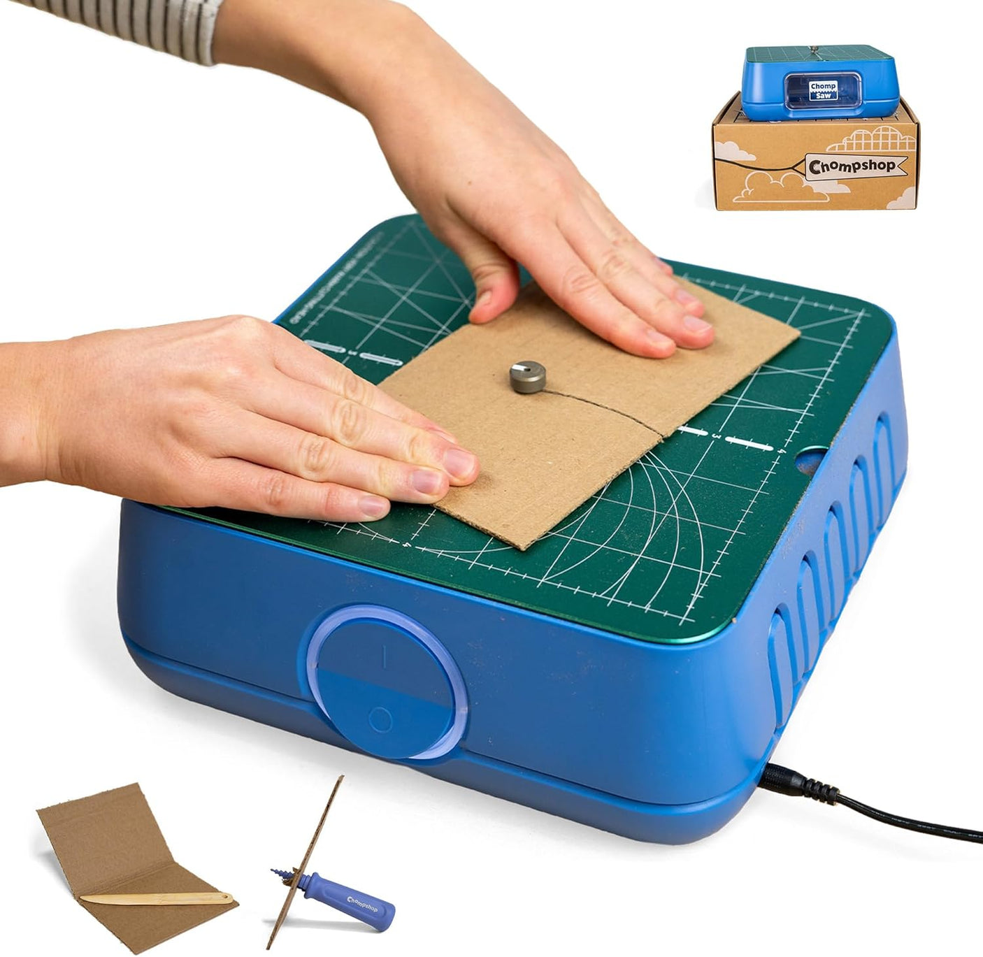 ChompSaw | The Ultimate Kid-Safe Power Tool for Cutting Cardboard | STEM + STEAM Educational Toy for Boys and Girls Ages 5+ | Upcycle Cardboard for Hands-On Learning & Creative Projects