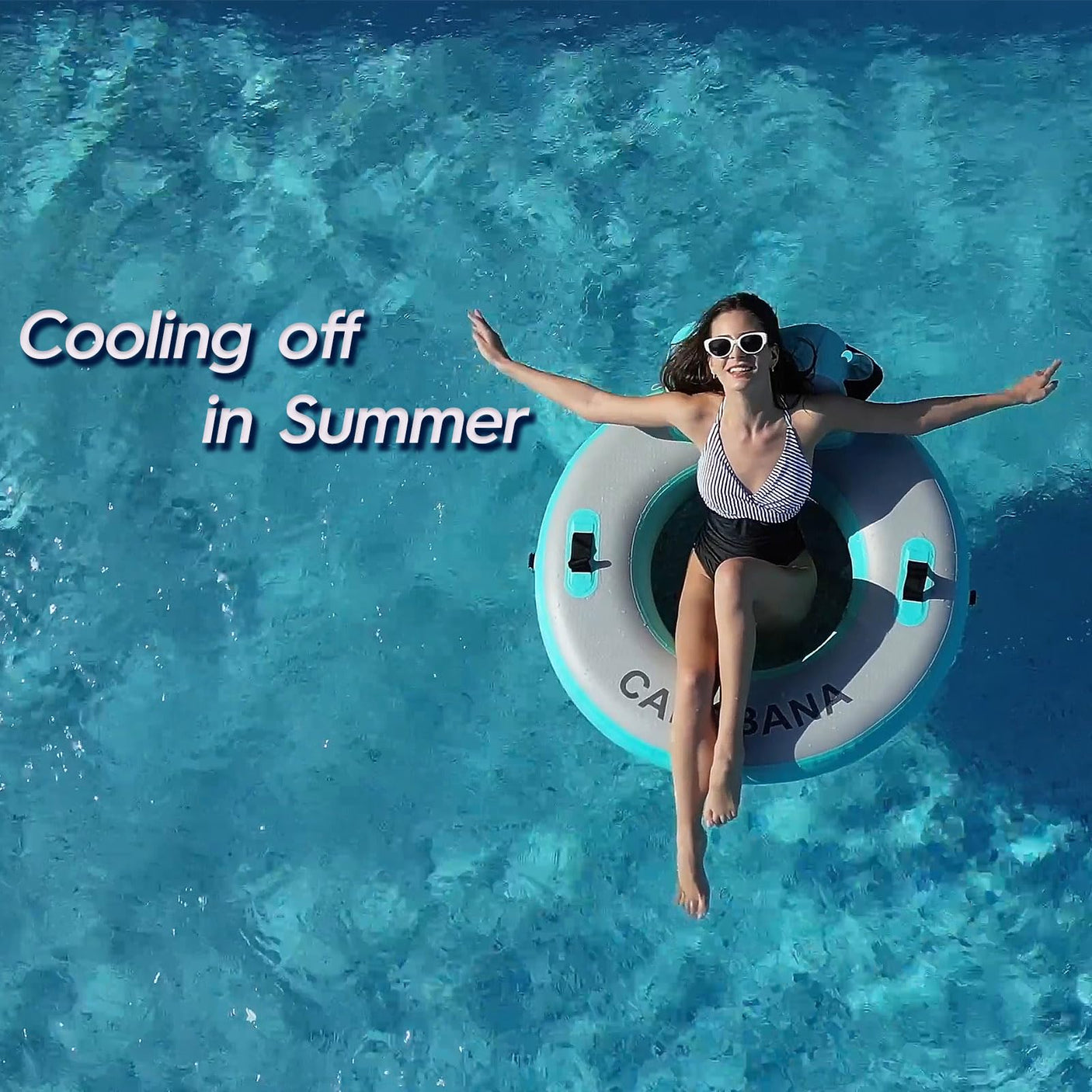 Round Floating Ring Inflatable Water Hammock Heavy Duty River Floats Lake Raft for Adults Tanning Pool Lounger Float Island Platform Pad Mat for Party