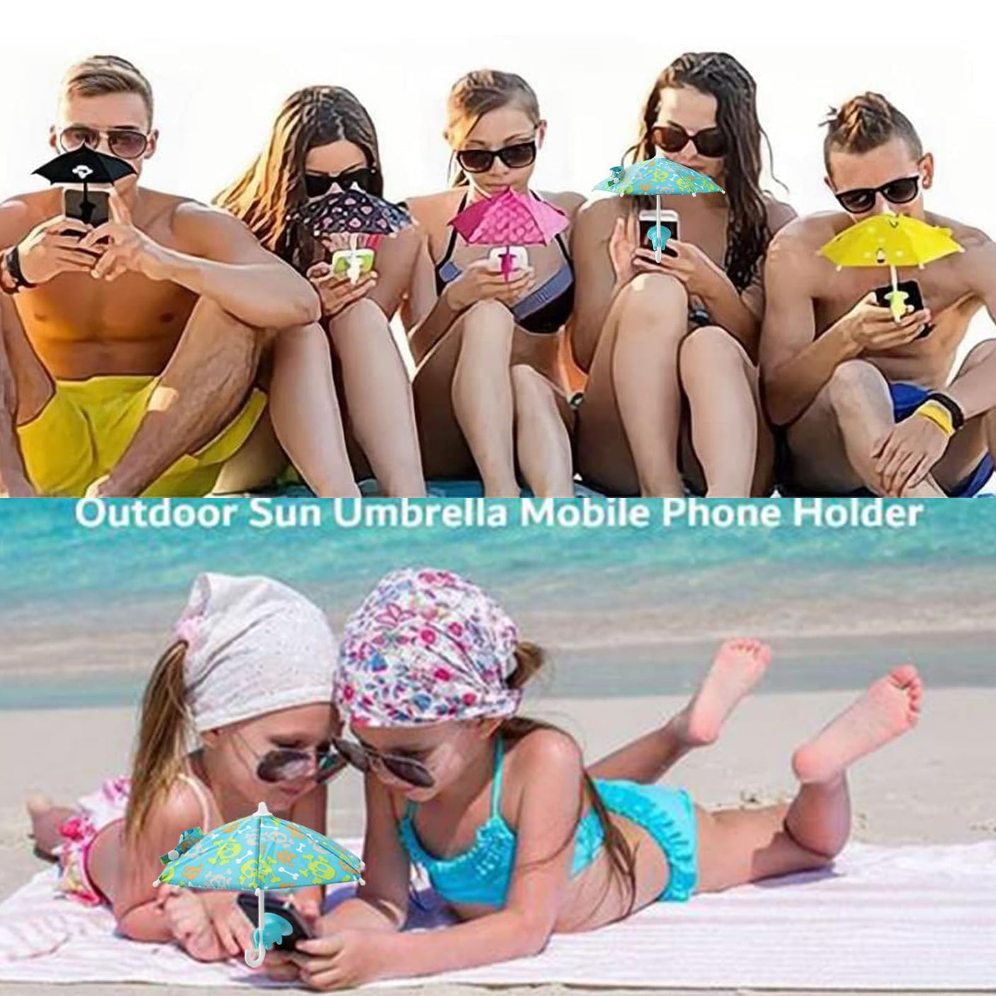 Phone Umbrella Suction Cup Stand - Universal Adjustable Piggy Phone Stand Sun Visor, Sun Shade Cover, Sun Shield with Suction Cup Mount Phone Holder Anti-Refection Block Glare