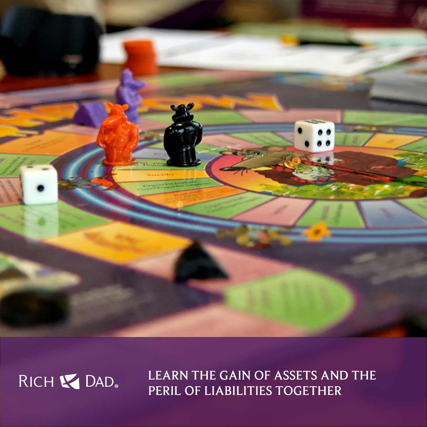 Rich Dad Cashflow Board Game for Kids, Children's Edition, Up to 6 Players, Ages 6+ - Fun and Educational Learning Games for Boys, Girls, and Family