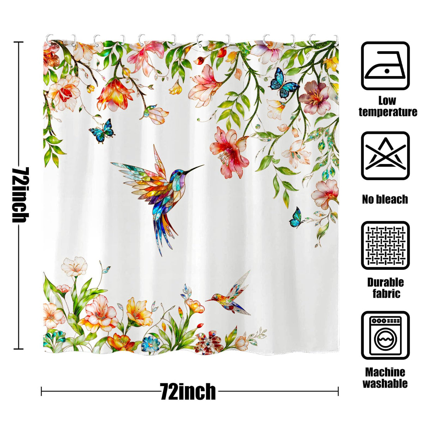 Fowocu Funny Cat Shower Curtain Set Teal Blue Sea Ocean Waterproof Fabric Shower Curtains with Animal Octopus Starfish Turtle Anchor Fish Nautical Bathroom Decor (Blue, 72''×72'')