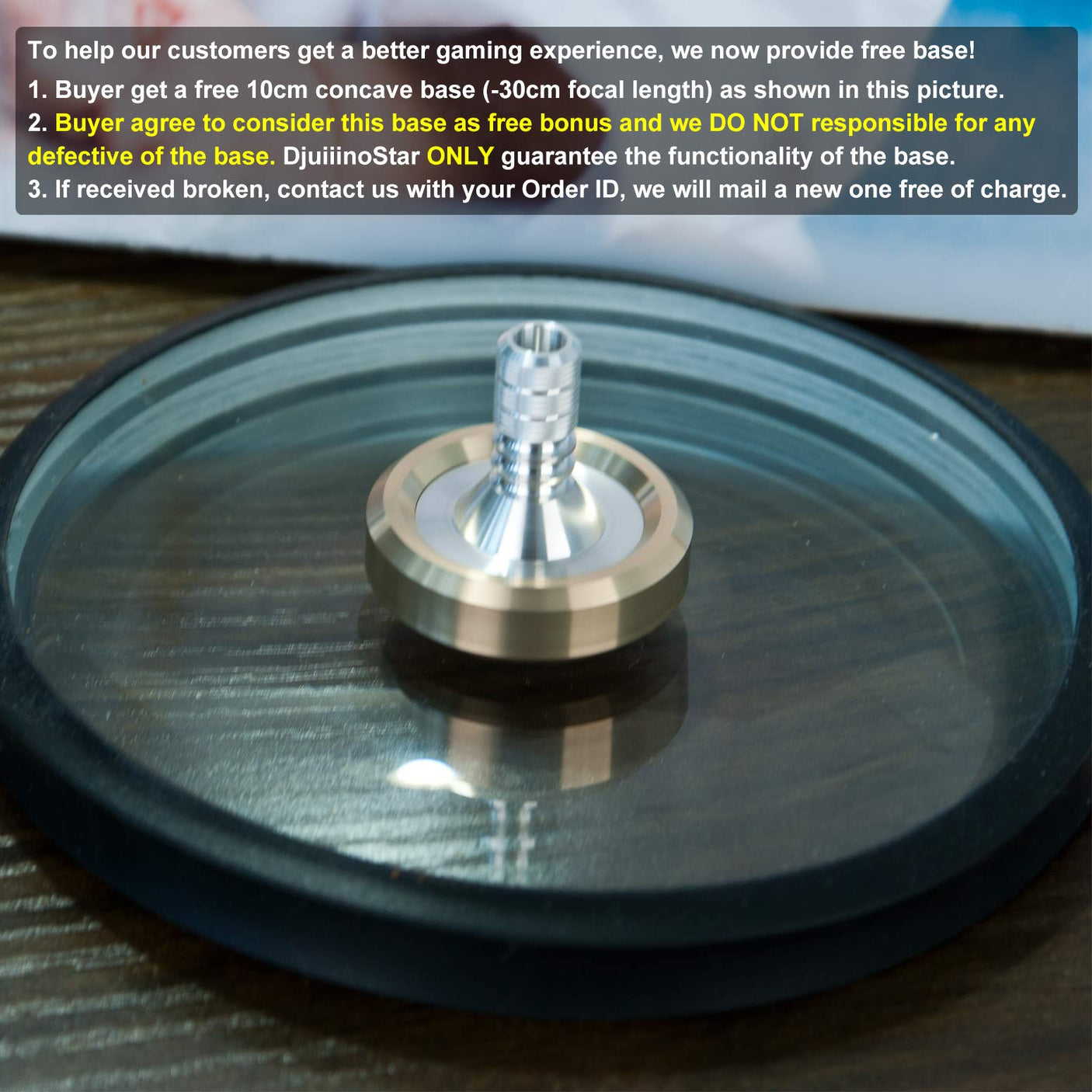 DjuiinoStar High Performance Spinning Top, Spins Forever (10 Minutes is Just A Piece of Cake for Skilled Adults), High End EDC Desktop Toy DST-803