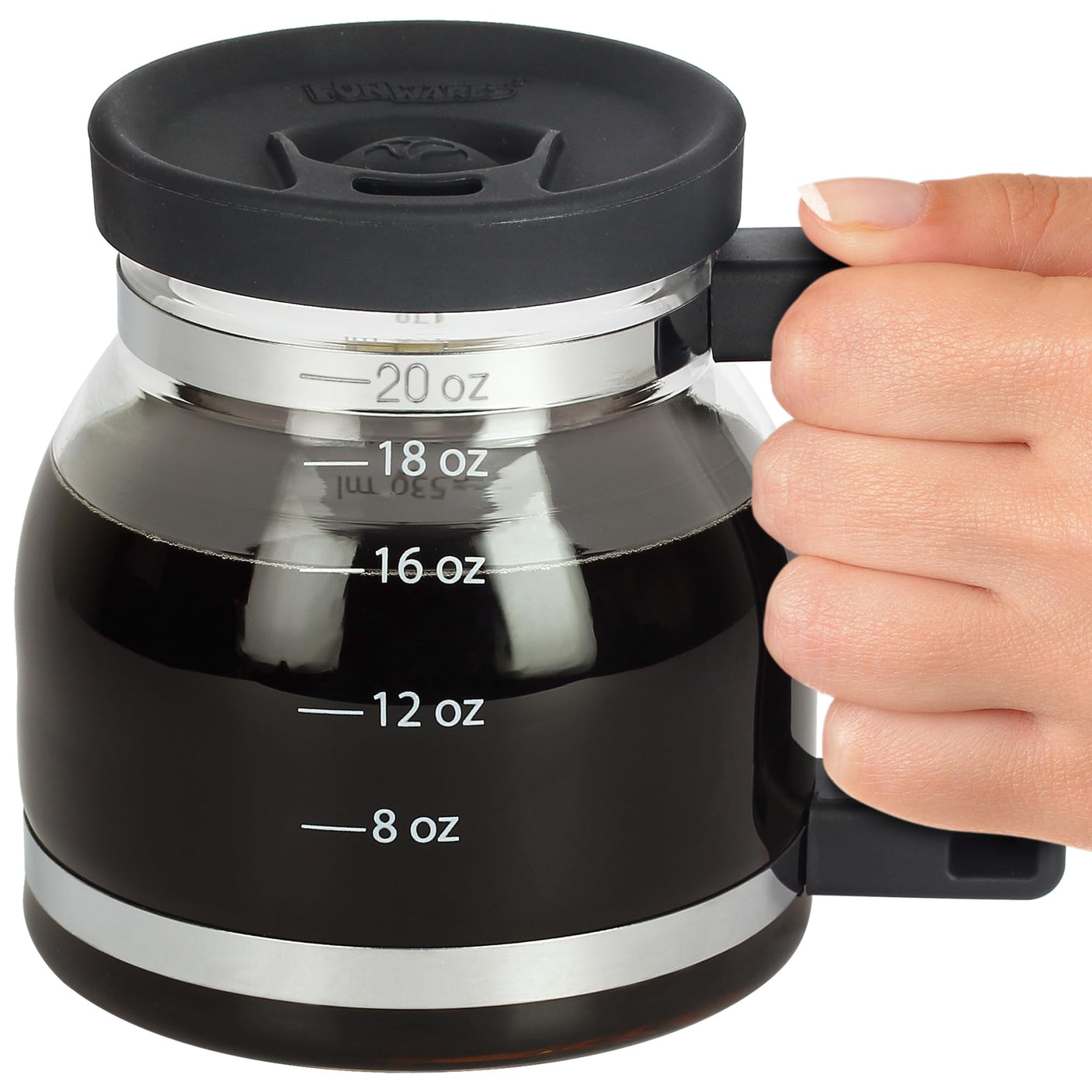Cupa Joe Coffee Mug – 20oz Borosilicate Glass Diner Pot Mug with Spill-Proof Lid – Funny Novelty Gift for Coffee Lovers, Dads, Office, Travel & More
