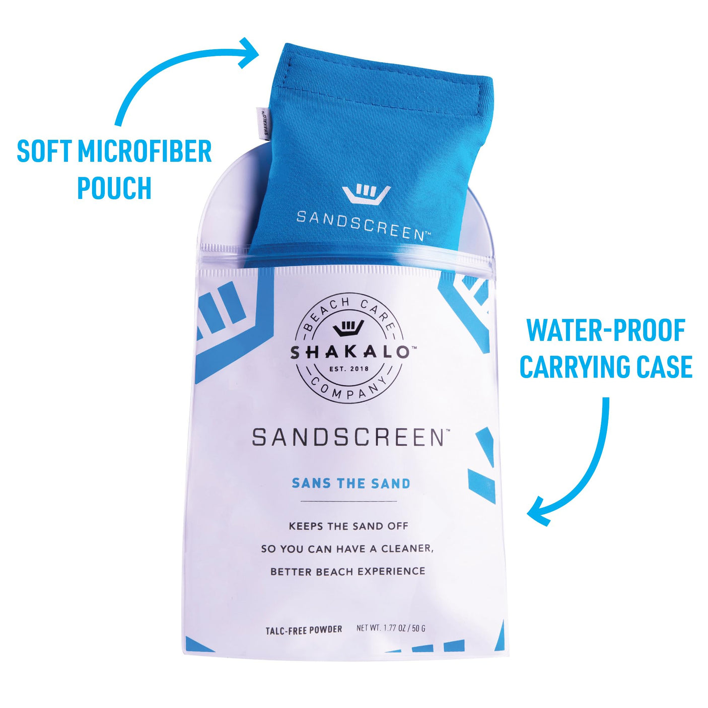 SANDSCREEN Sand Removal Bag | The Original Sand Remover | Talc-Free and Reef Friendly | Fresh, Clean and Sand Free | Great for The Whole Family!(Pack of 1)