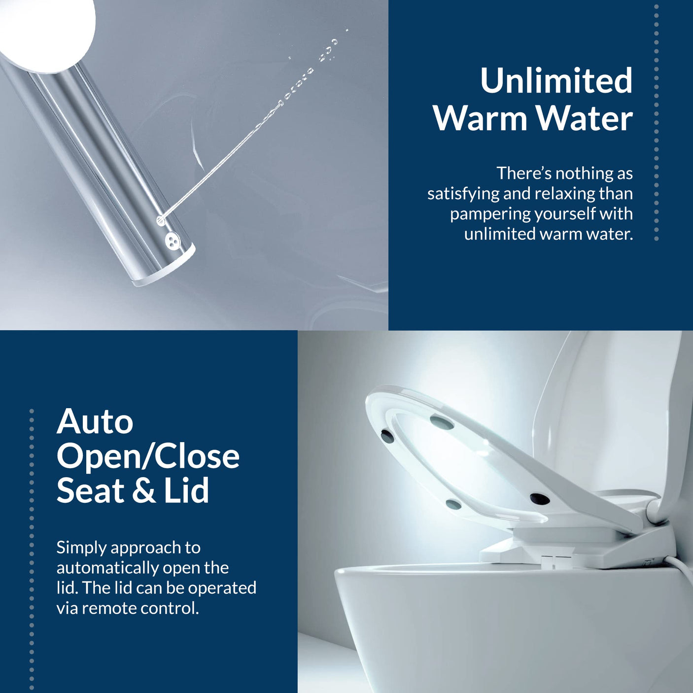 Bio Bidet BB2000 Bliss Electric Bidet Toilet Seat, Warm Water with Air Dryer, Heated Seat with Sensor and Slow Close Lid, Night Light, Remote Control, Elongated, White