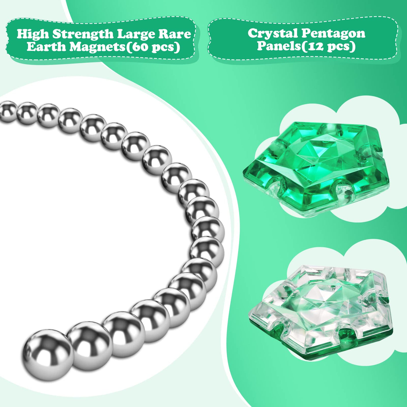 Magnetic Fidget Sphere Stress Relief Toys for Adults Kids, Anxiety Sensory Fidget Toys with Strong Neodymium Magnets, Desk ADHD Focus Tool Gift for Men Women (2.67'' Travel-Safe Toy Ball)