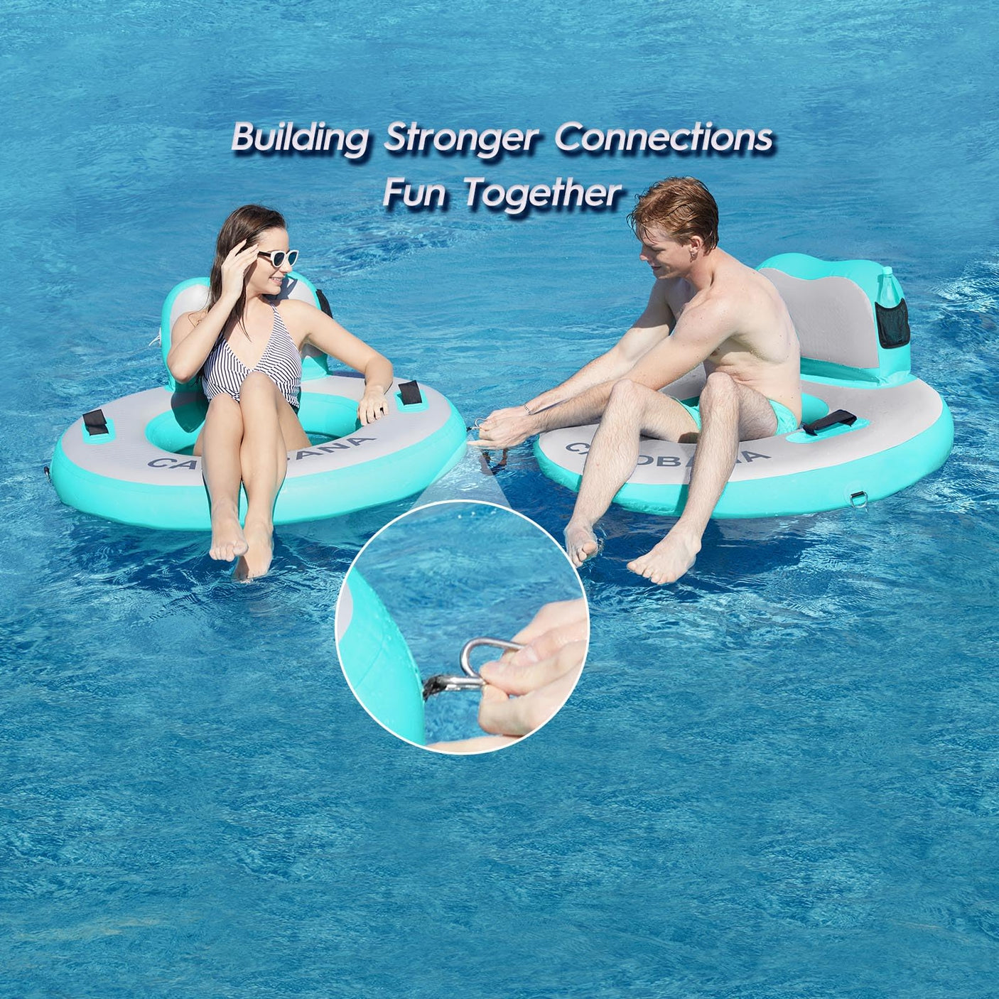 Round Floating Ring Inflatable Water Hammock Heavy Duty River Floats Lake Raft for Adults Tanning Pool Lounger Float Island Platform Pad Mat for Party