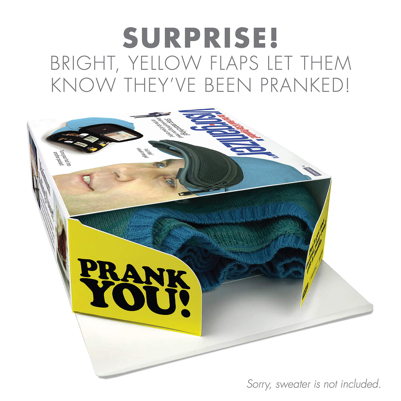 Prank-O My First Fire Prank Gift Box – Empty Box for Wrapping Real Presents – Hilarious Fake Packaging for Birthdays, Christmas, and Holidays – Fun Gag Gift Box for Men, Women, and Kids