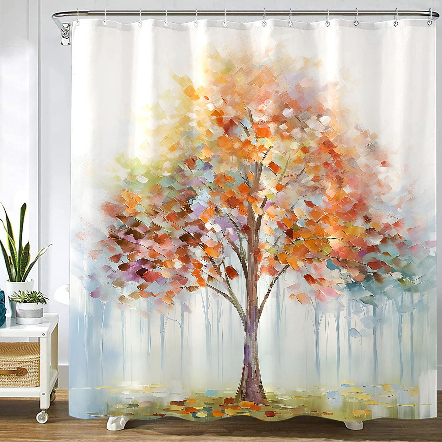 Fowocu Funny Cat Shower Curtain Set Teal Blue Sea Ocean Waterproof Fabric Shower Curtains with Animal Octopus Starfish Turtle Anchor Fish Nautical Bathroom Decor (Blue, 72''×72'')